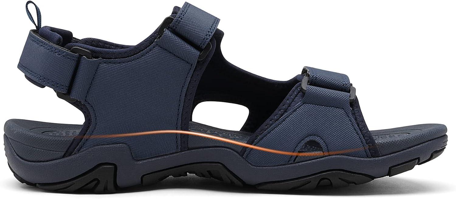 imageDREAM PAIRS Mens Sandals Hiking Water Beach Sport Outdoor Athletic Arch Support Summer SandalsNavy