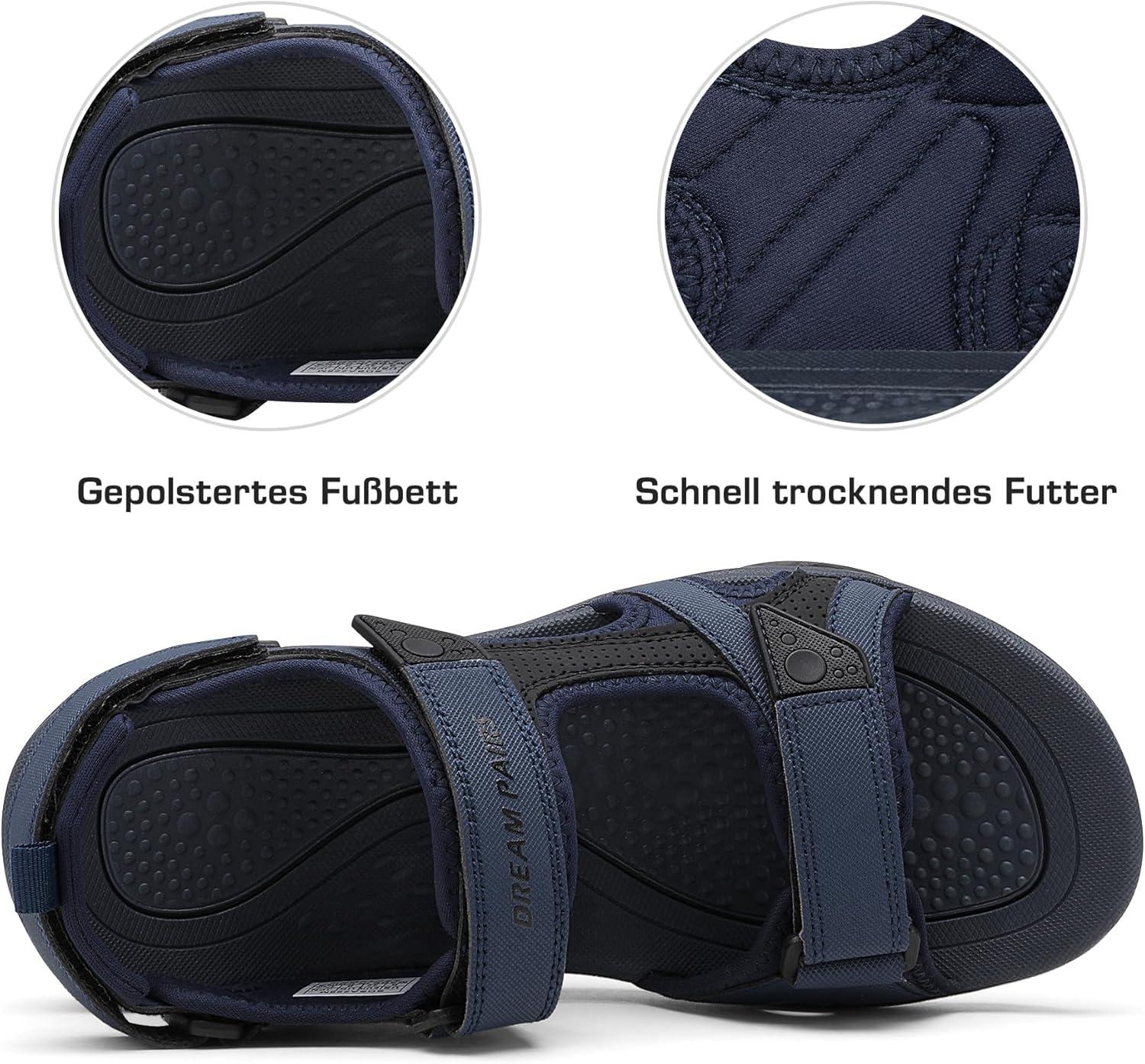 imageDREAM PAIRS Mens Sandals Hiking Water Beach Sport Outdoor Athletic Arch Support Summer SandalsNavy