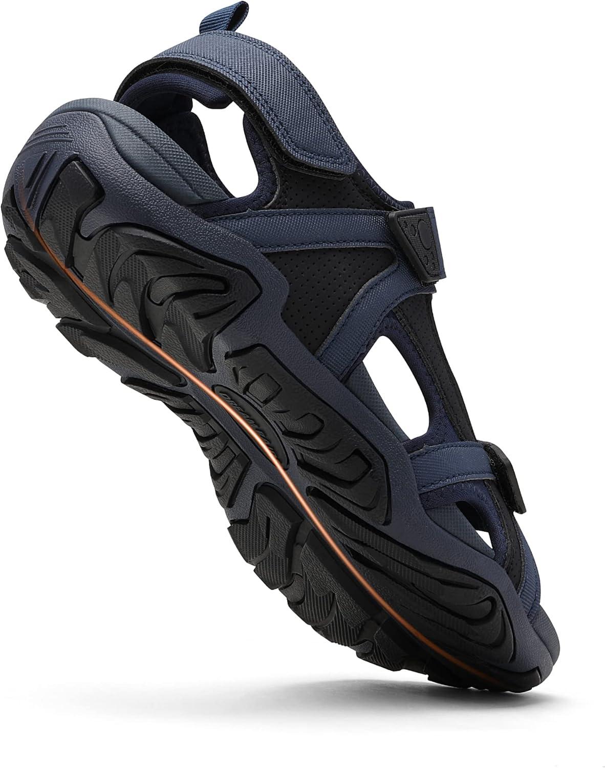 imageDREAM PAIRS Mens Sandals Hiking Water Beach Sport Outdoor Athletic Arch Support Summer SandalsNavy