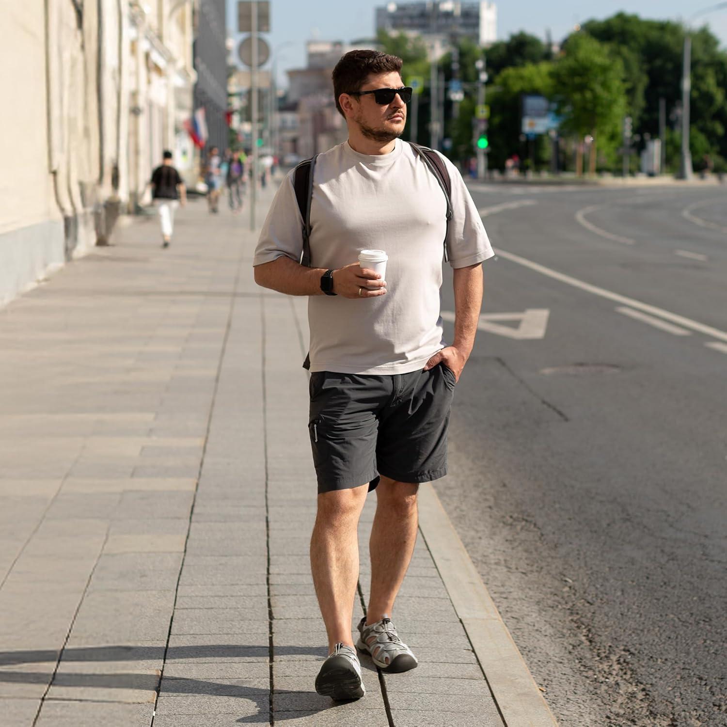 imageDREAM PAIRS Mens Sandals Hiking Water Sport Athletic Beach Outdoor Comfortable Casual Closed Toe Summer Sandal ShoesLight Grey