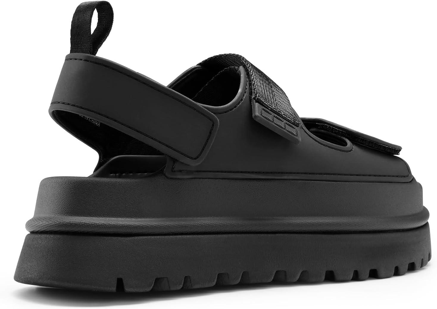 imageDREAM PAIRS Platform Sandals for Women Chunky Open Toe Dress Walking Comfortable Flat Sandals for SummerBlack