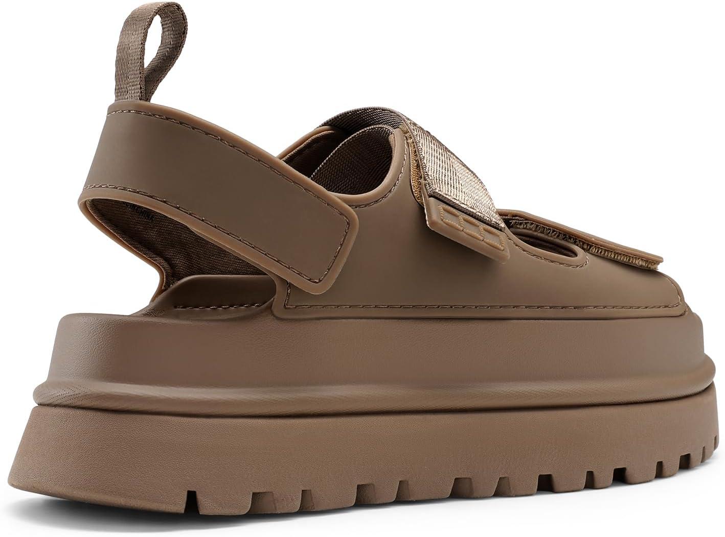 imageDREAM PAIRS Platform Sandals for Women Chunky Open Toe Dress Walking Comfortable Flat Sandals for SummerBrown