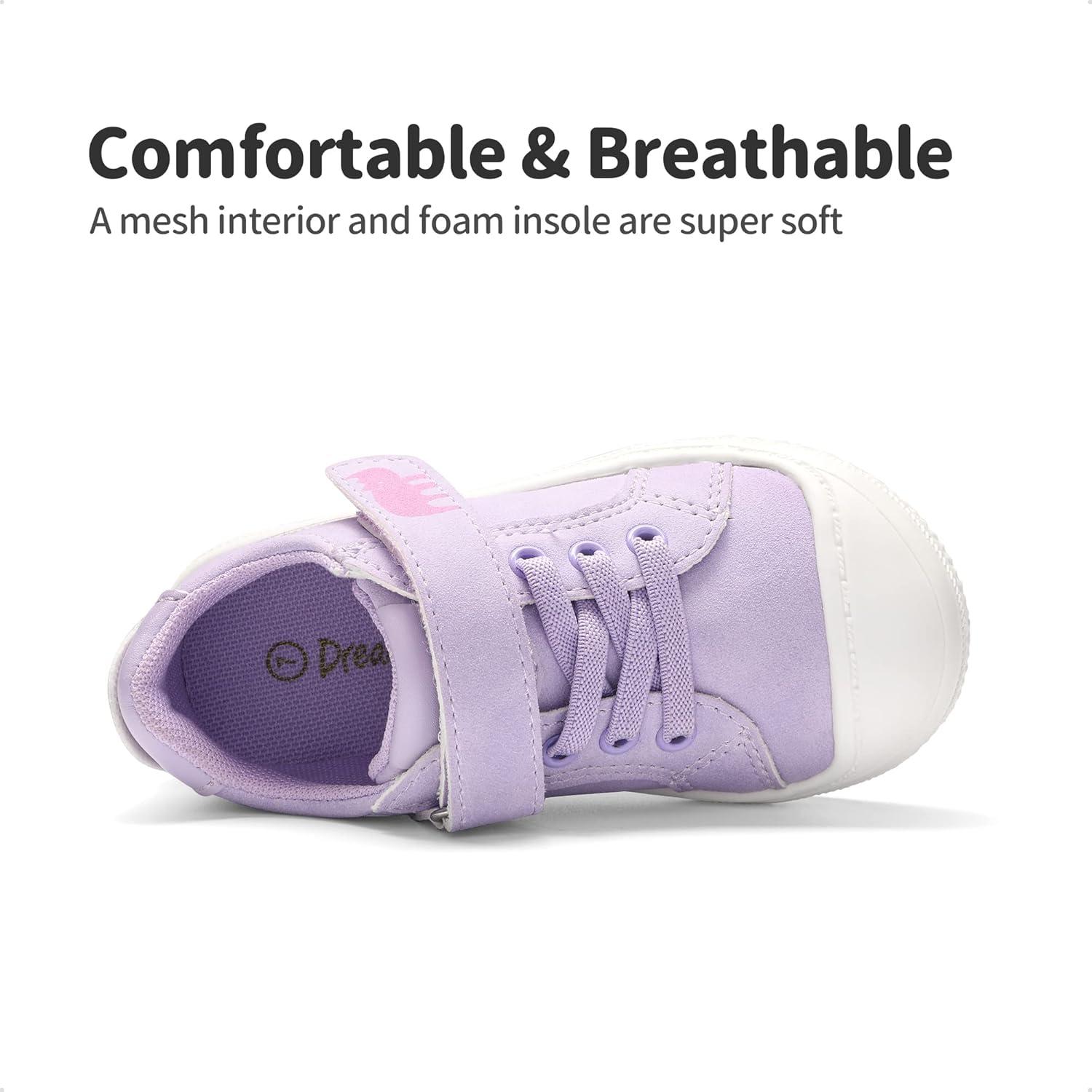 imageDREAM PAIRS Toddler Boys Girls Sneakers Casual Lightweight Kids Storybook Walking Skate ShoesLight Purple