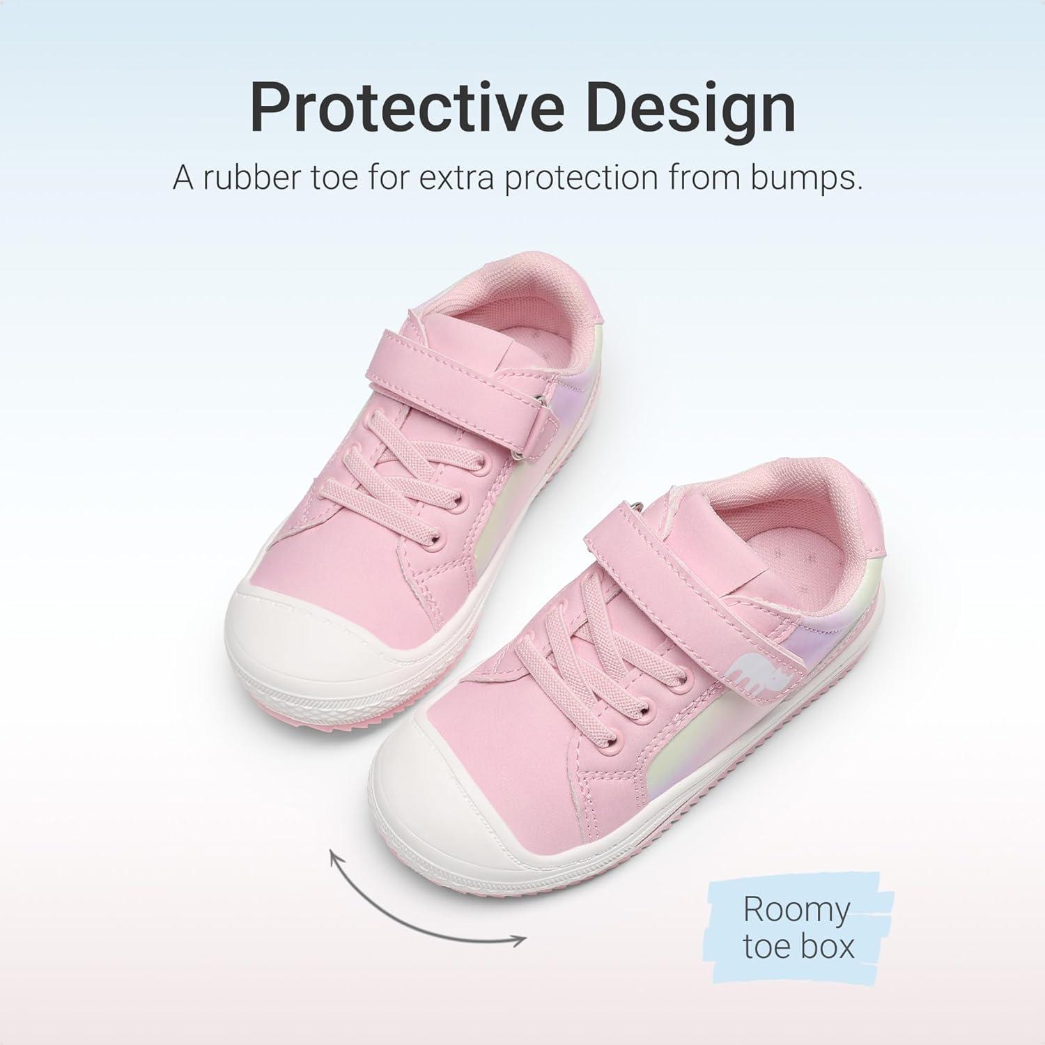 imageDREAM PAIRS Toddler Boys Girls Sneakers Casual Lightweight Kids Storybook Walking Skate ShoesRainbowPink