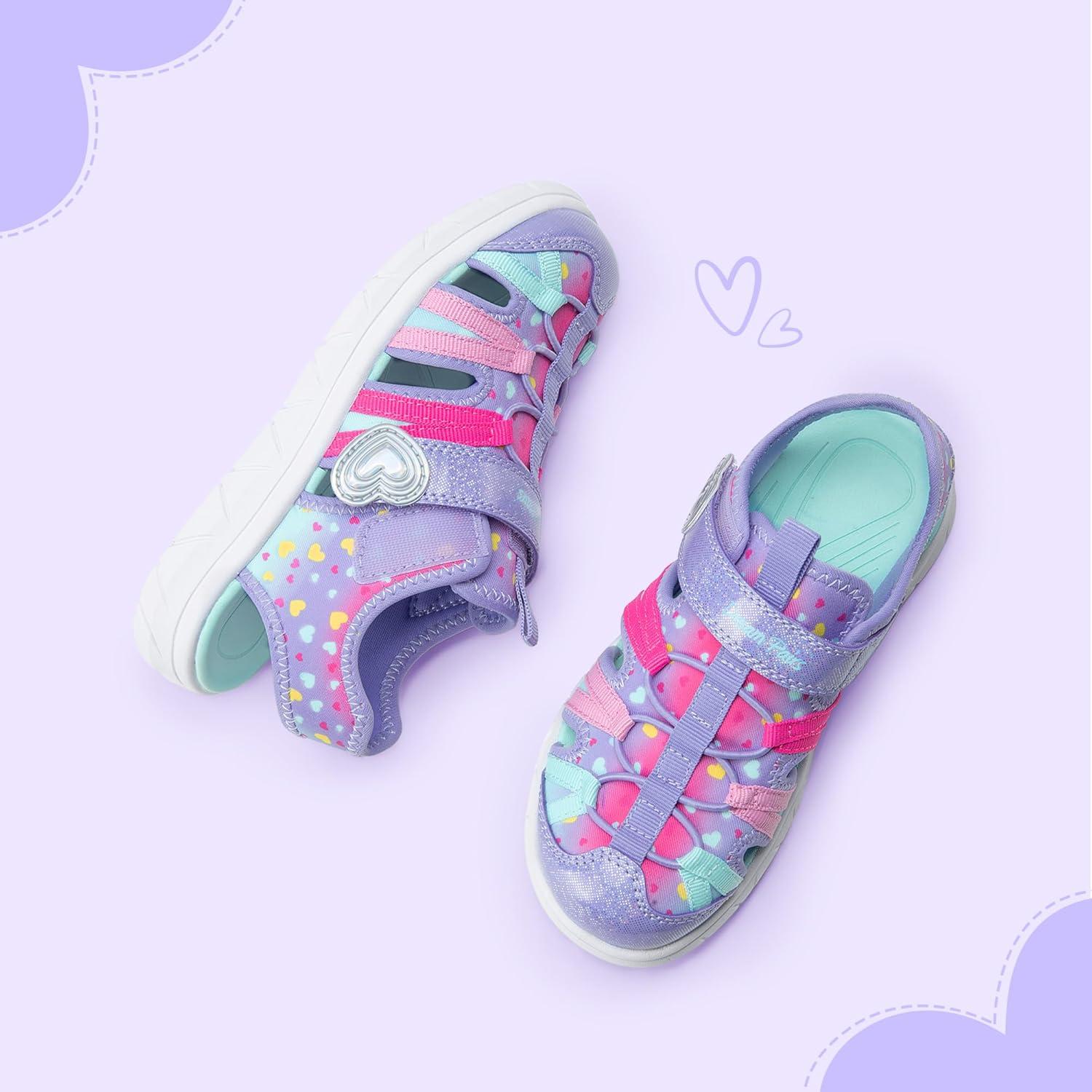 imageDREAM PAIRS Toddler Boys Girls Sport Sandals Cute Breathable Lightweight Outdoor Play Casual Closed Toe Hook and Loop for Toddlers ampamp Little KidsPurple