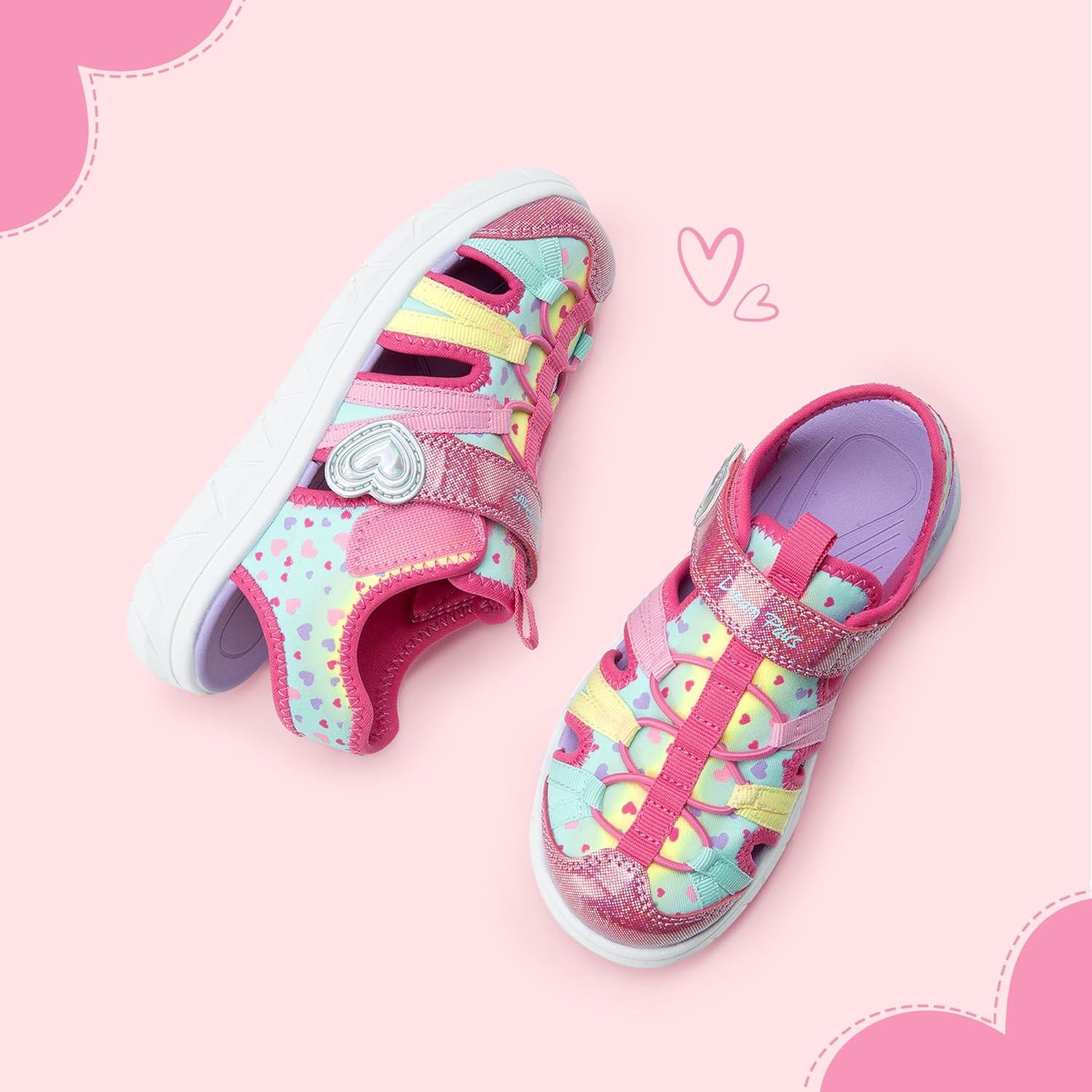 imageDREAM PAIRS Toddler Boys Girls Sport Sandals Cute Breathable Lightweight Outdoor Play Casual Closed Toe Hook and Loop for Toddlers ampamp Little KidsPink