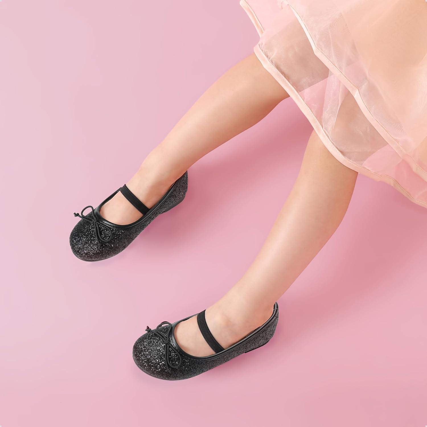imageDREAM PAIRS Toddler Girls Dress Shoes Party Wedding Flower Girl Ballet FlatsBlack