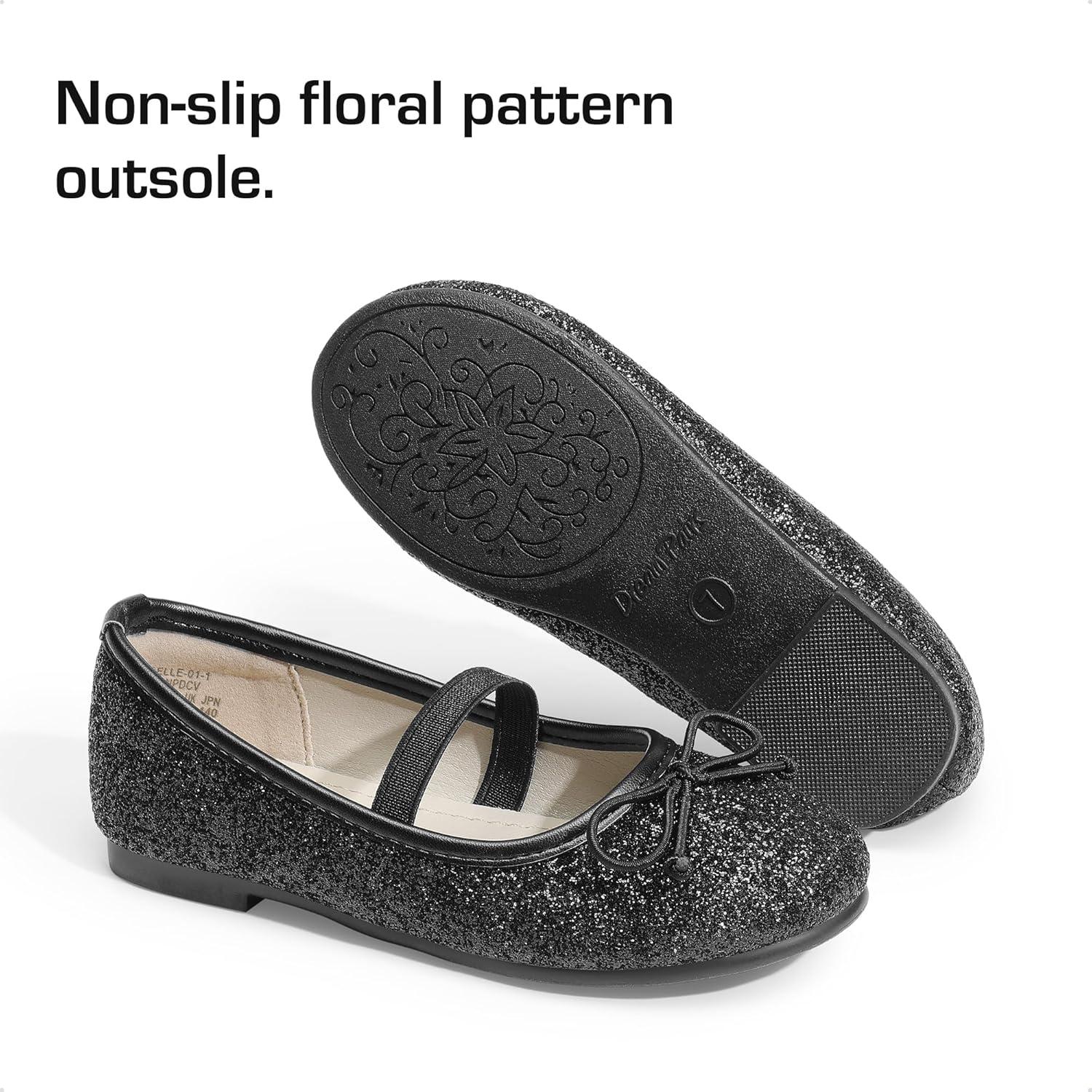 imageDREAM PAIRS Toddler Girls Dress Shoes Party Wedding Flower Girl Ballet FlatsBlack