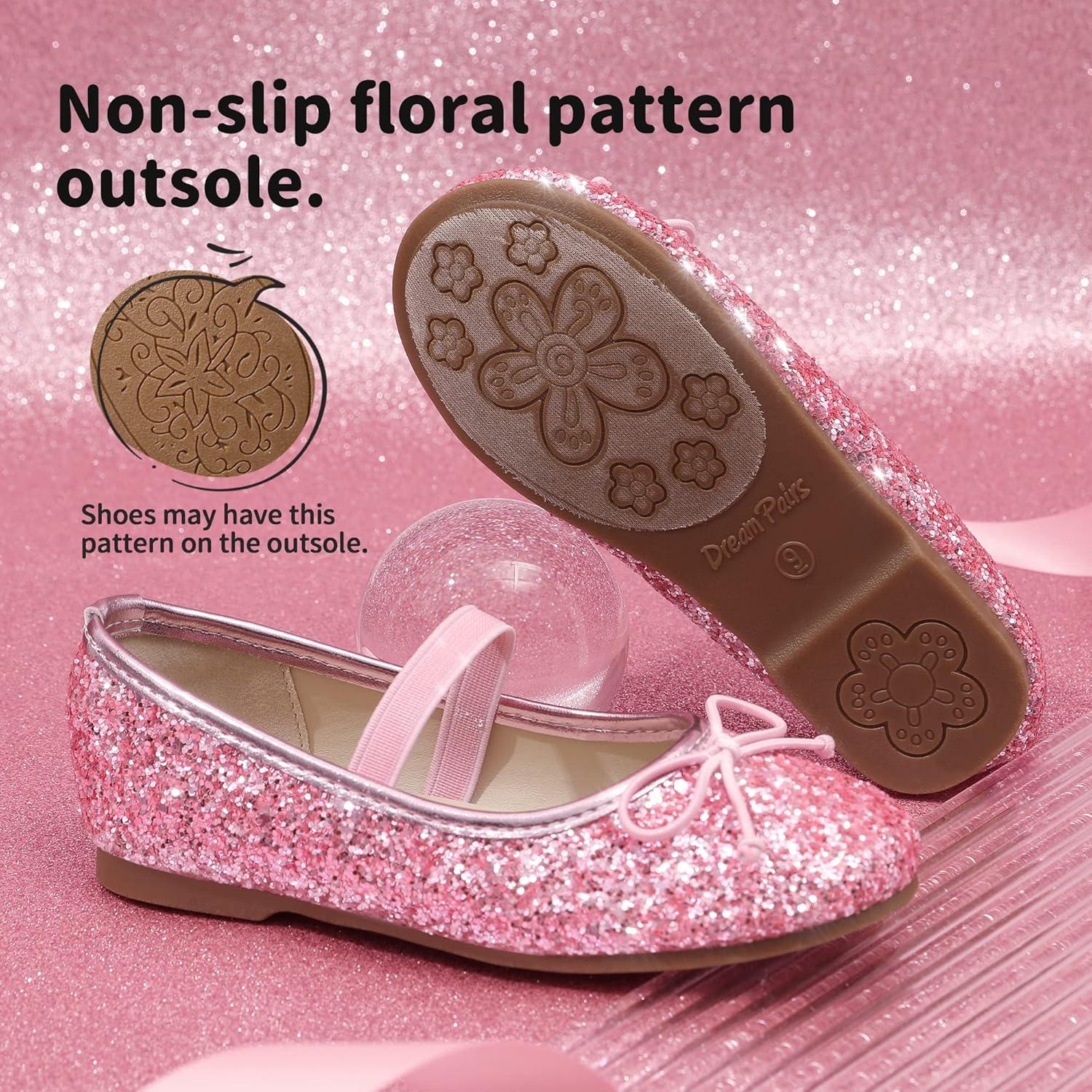 imageDREAM PAIRS Toddler Girls Dress Shoes Party Wedding Flower Girl Ballet FlatsPink