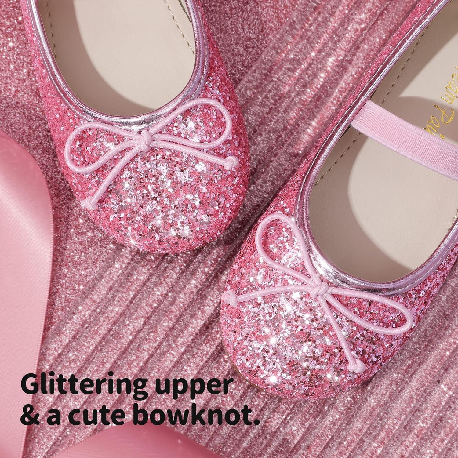 imageDREAM PAIRS Toddler Girls Dress Shoes Party Wedding Flower Girl Ballet FlatsPink