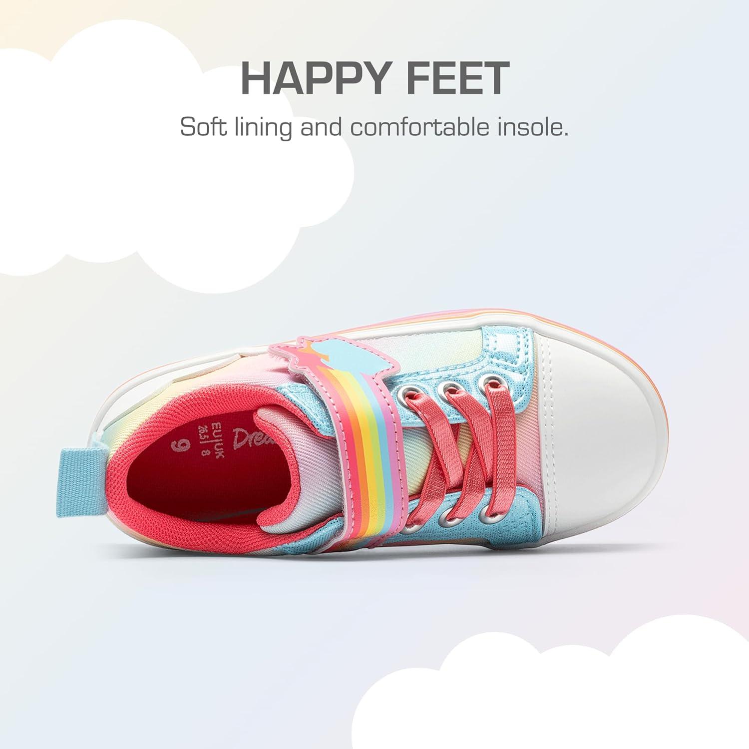 imageDREAM PAIRS Toddler Girls Shoes Rainbow Sneakers Casual School Walking Hook and Loop Footwear for ToddlerLittle KidsRainbowBlue