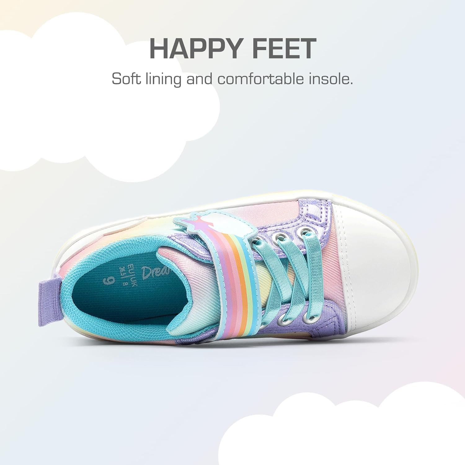 imageDREAM PAIRS Toddler Girls Shoes Rainbow Sneakers Casual School Walking Hook and Loop Footwear for ToddlerLittle KidsRainbowPurple