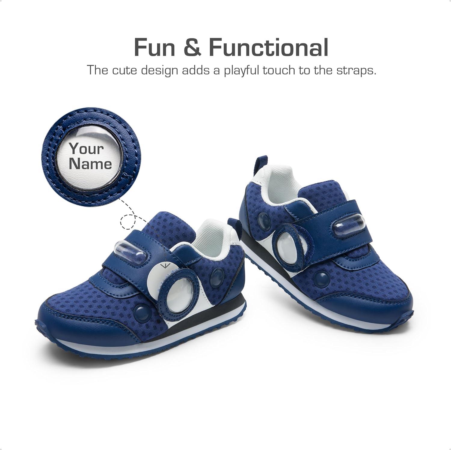 imageDREAM PAIRS Toddler Shoes Boys Girls Sneakers Kids Tennis Running Shoes Storybook Lightweight Hook and Loop Casual Walking ShoesNavy