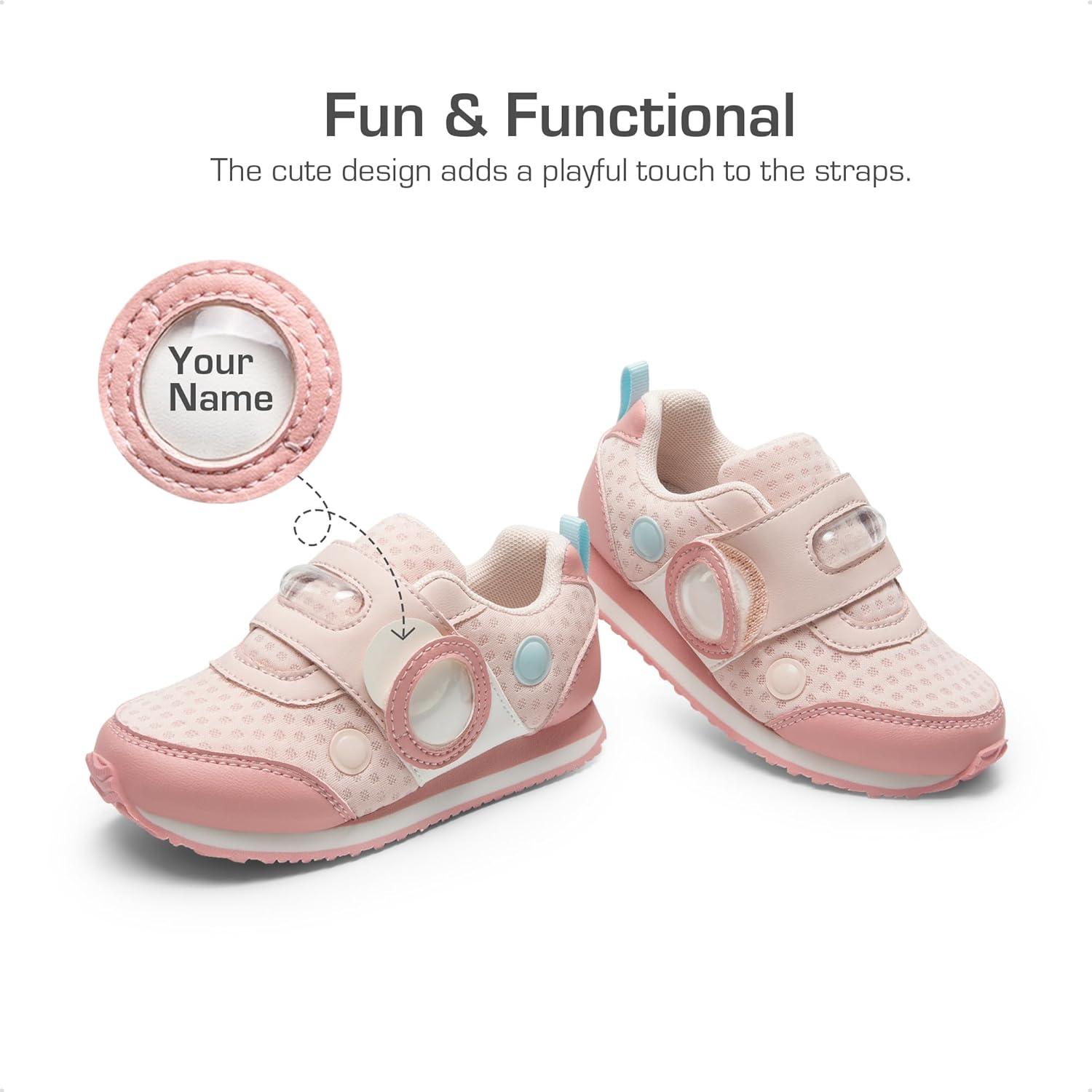 imageDREAM PAIRS Toddler Shoes Boys Girls Sneakers Kids Tennis Running Shoes Storybook Lightweight Hook and Loop Casual Walking ShoesPink
