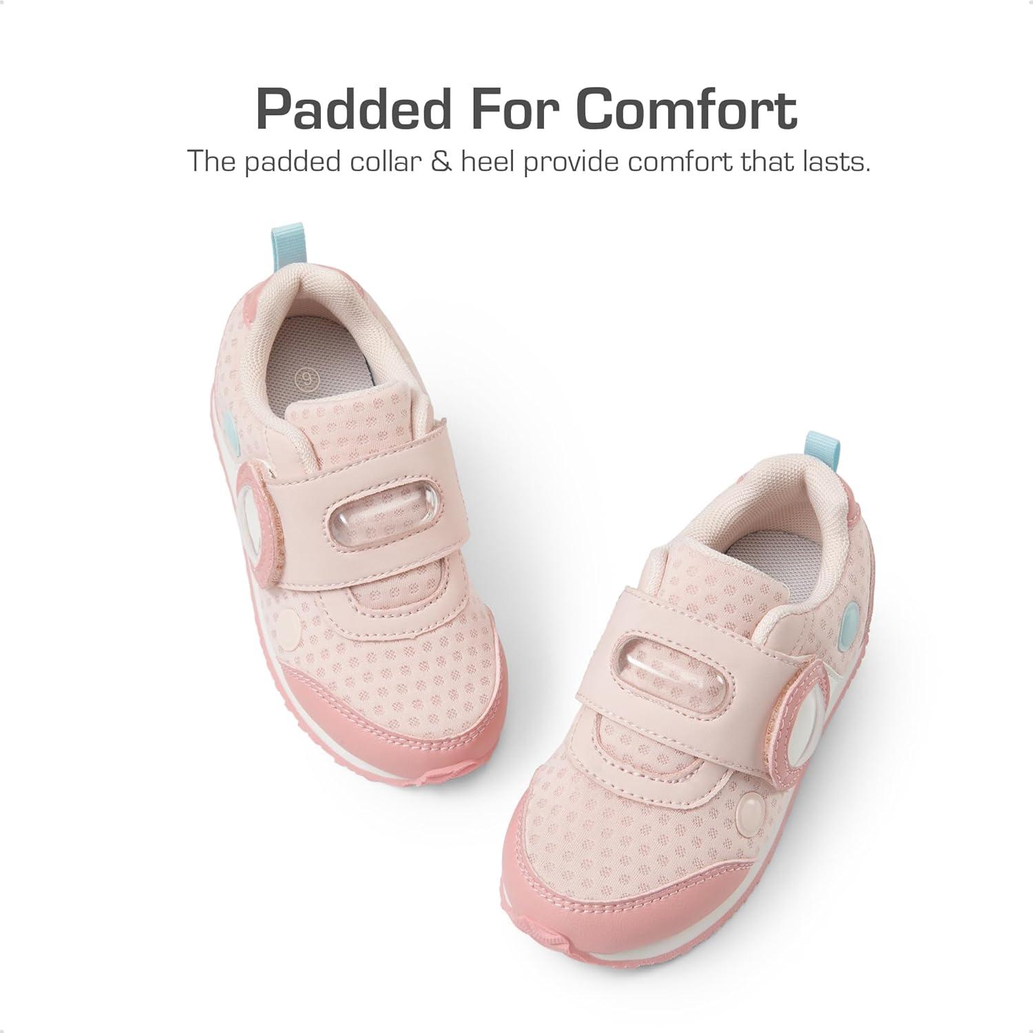 imageDREAM PAIRS Toddler Shoes Boys Girls Sneakers Kids Tennis Running Shoes Storybook Lightweight Hook and Loop Casual Walking ShoesPink