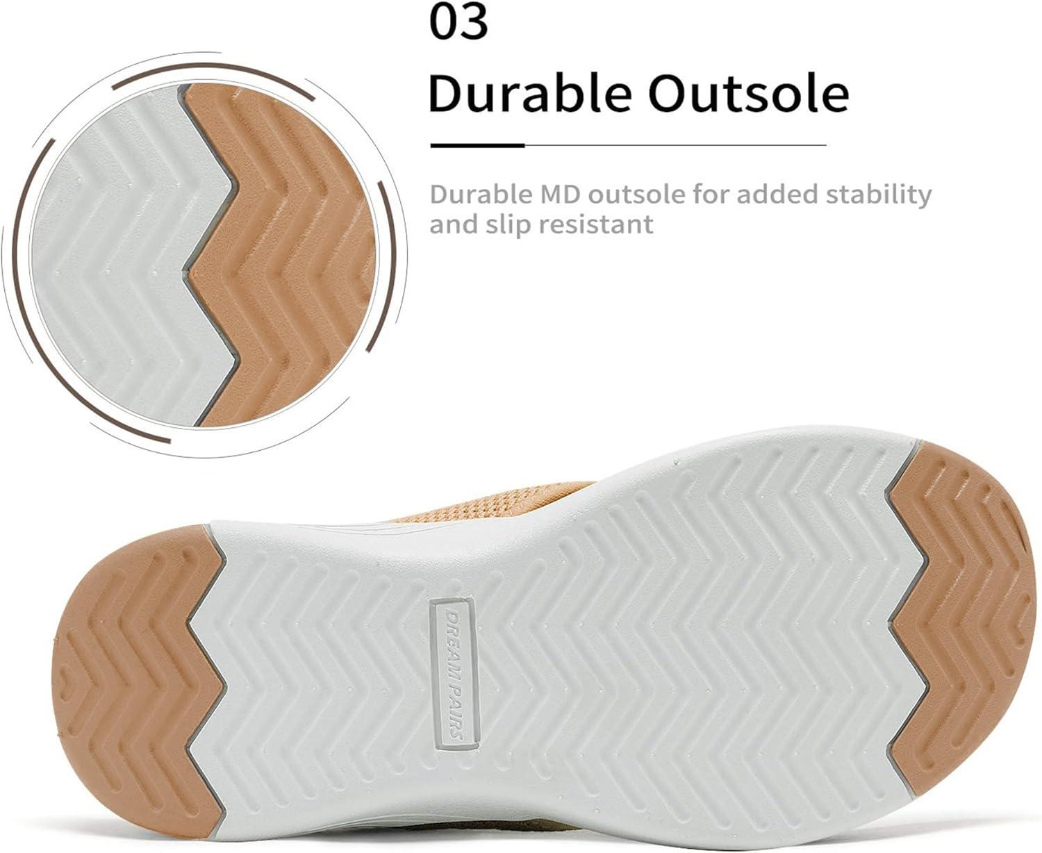 imageDREAM PAIRS Womens Arch Support Soft Cushion Flip Flops Thong SandalsKhakiknit