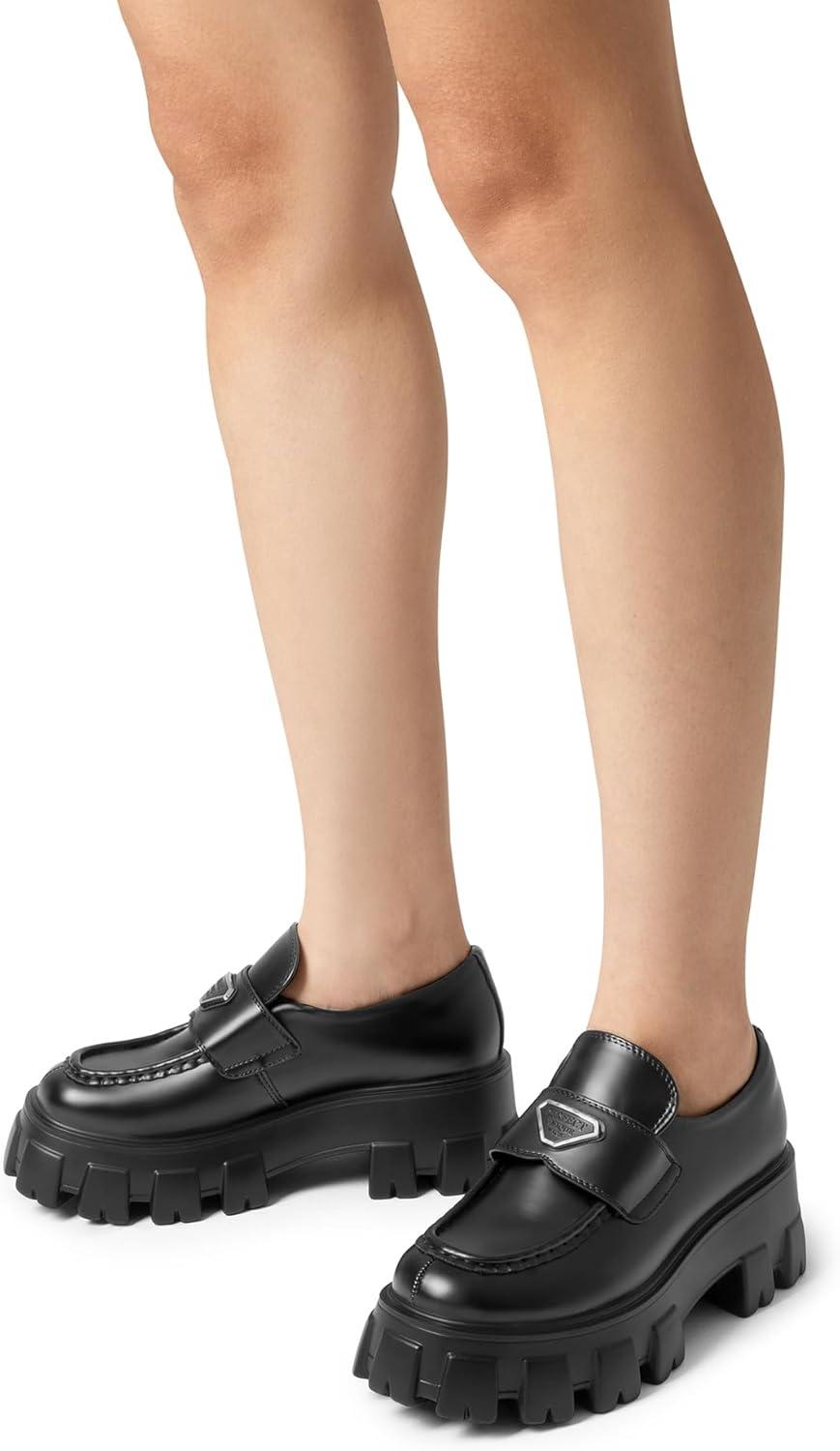 imageDREAM PAIRS Womens Chunky Loafers Platform Comfortable SlipOn Dressy Business Casual Fashion Outfit Loafer ShoesBlack