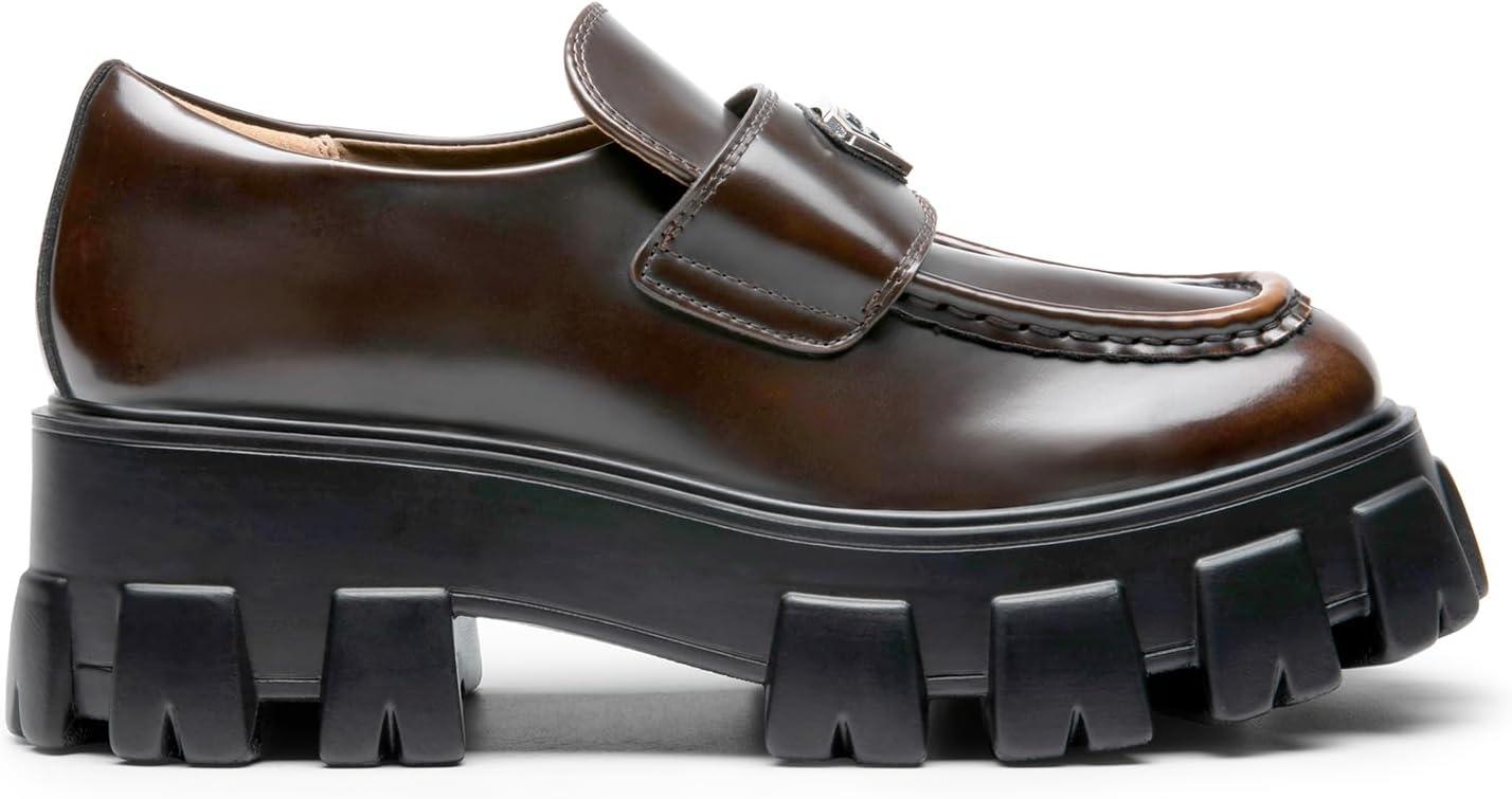 imageDREAM PAIRS Womens Chunky Loafers Platform Comfortable SlipOn Dressy Business Casual Fashion Outfit Loafer ShoesBrown