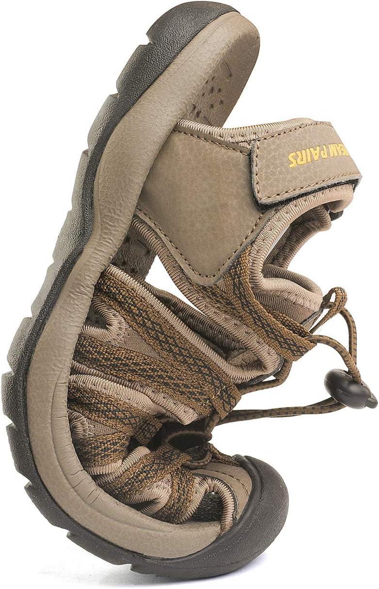 imageDREAM PAIRS Womens Closed Toe Hiking Summer Outdoor Sport Athletic SandalsKhakiYellow