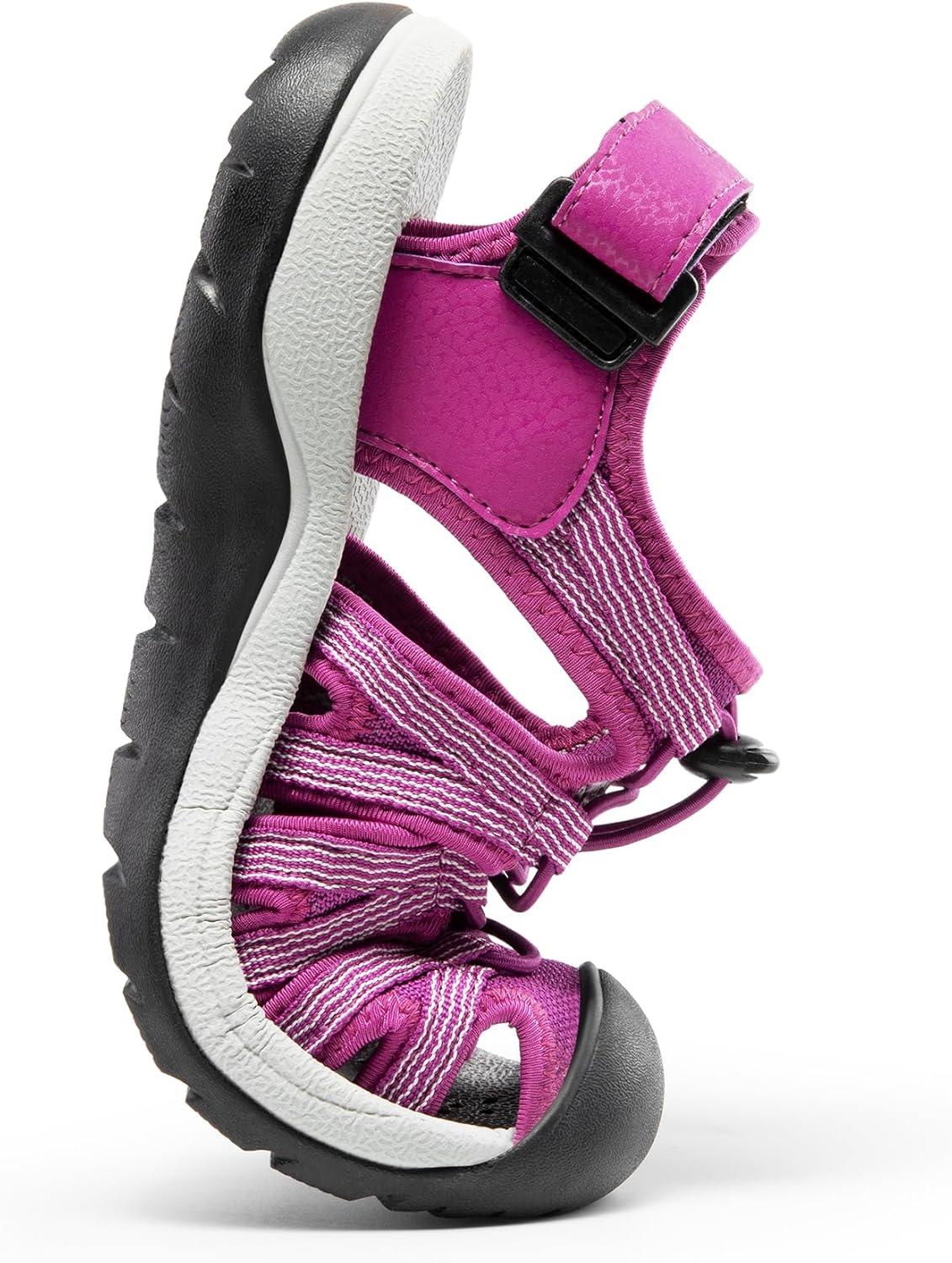 imageDREAM PAIRS Womens Closed Toe Hiking Summer Outdoor Sport Athletic SandalsPurpleknit