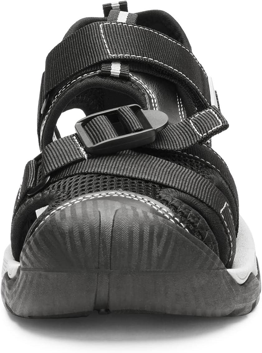 imageDREAM PAIRS Womens Closed Toe Sport Hiking Sandals Summer Outdoor Comfortable Walking Water SandalsBlack