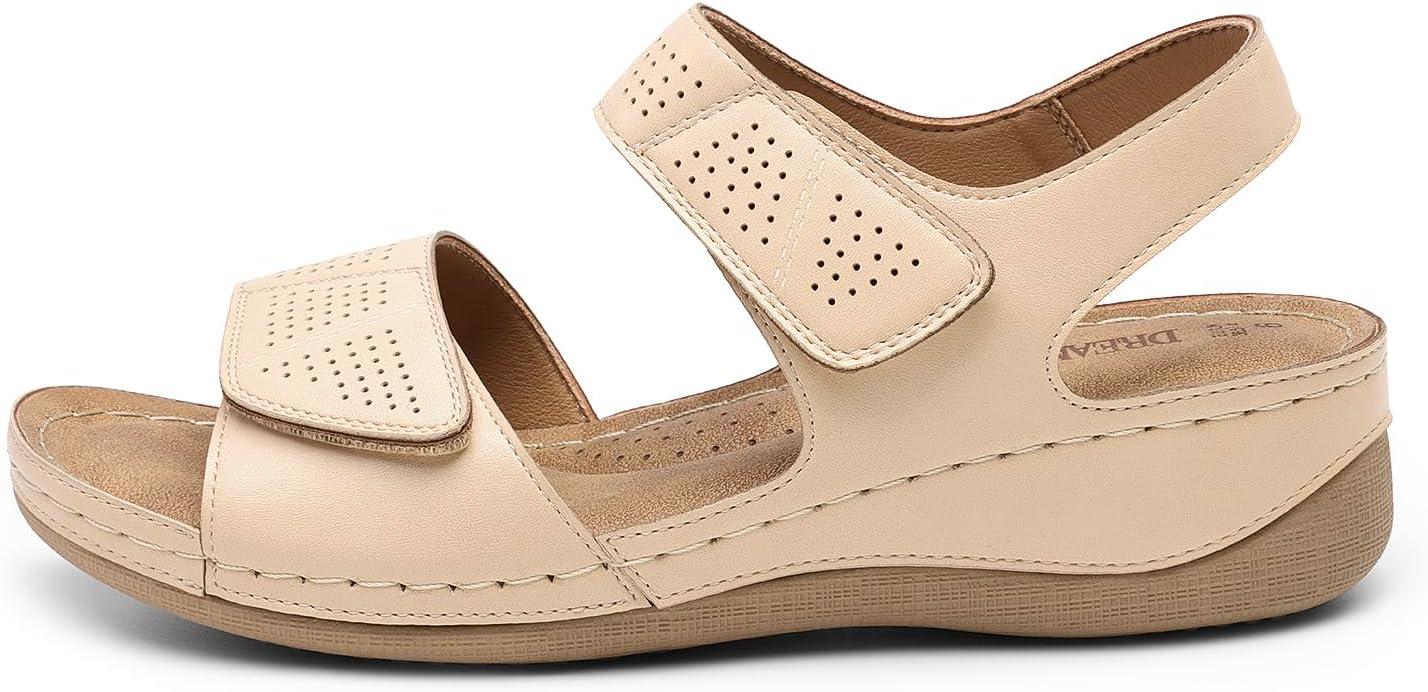 imageDREAM PAIRS Womens Comfortable Dressy Flats Sandals Open Toe One Band Casual Walking Sandals for SummerNude