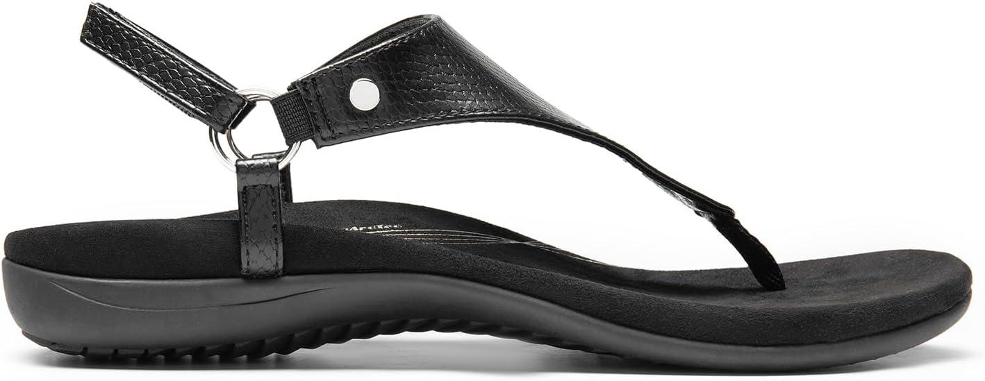 imageDREAM PAIRS Womens Flat Sandals Arch Support Orthopedic Comfortable Soft Cushion Summer TStrap Walking Thong SandalsAll Black