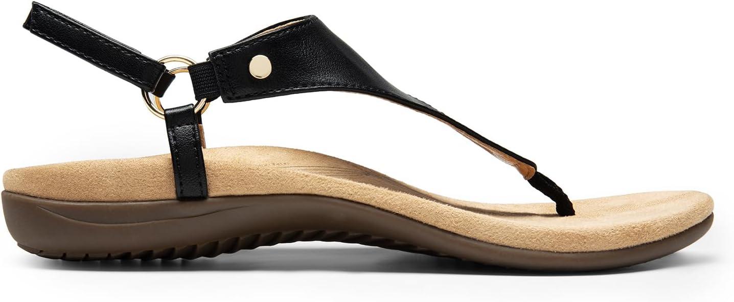 imageDREAM PAIRS Womens Flat Sandals Arch Support Orthopedic Comfortable Soft Cushion Summer TStrap Walking Thong SandalsBlack