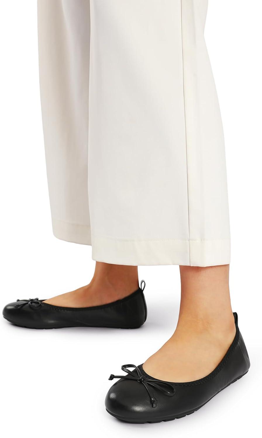 imageDREAM PAIRS Womens Flats Foldable Ballet Flats for Women Bowknot Round Toe Comfort Light Weight SlipOn Dress ShoesBlack