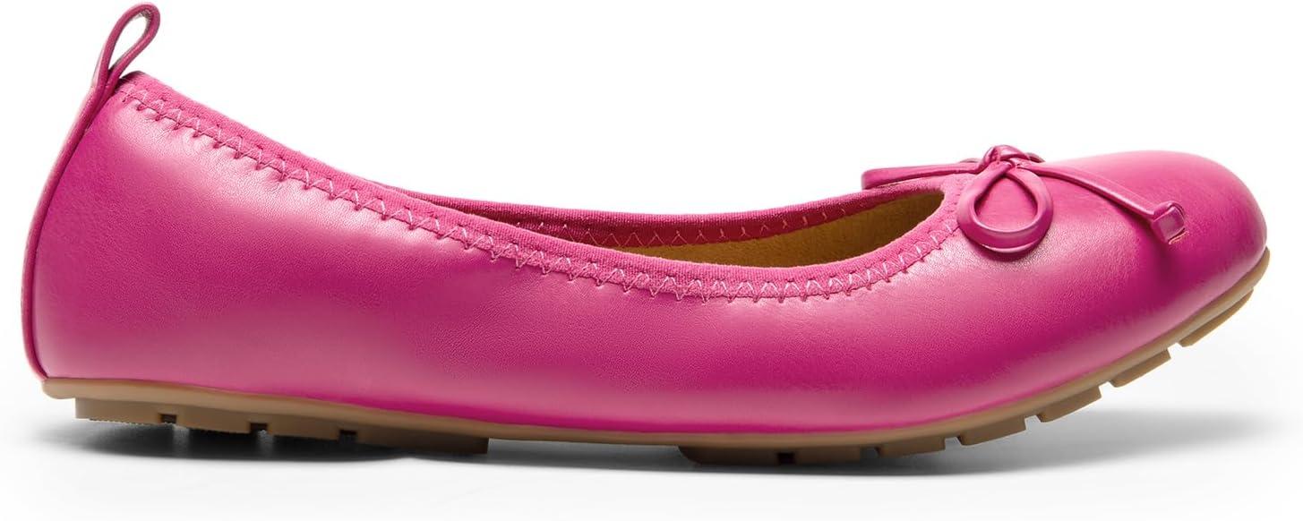 imageDREAM PAIRS Womens Flats Foldable Ballet Flats for Women Bowknot Round Toe Comfort Light Weight SlipOn Dress ShoesHot Pink