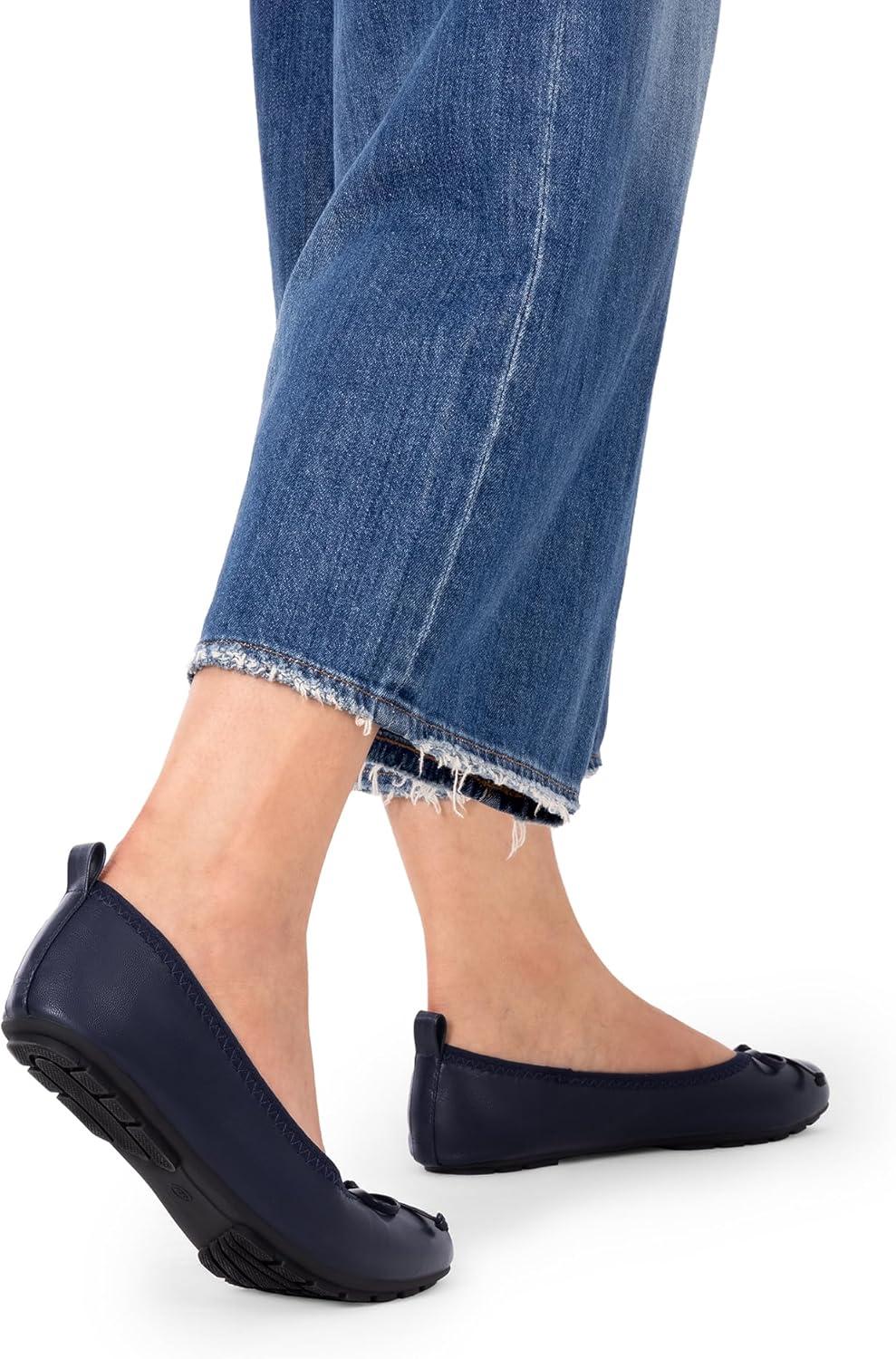 imageDREAM PAIRS Womens Flats Foldable Ballet Flats for Women Bowknot Round Toe Comfort Light Weight SlipOn Dress ShoesNavy