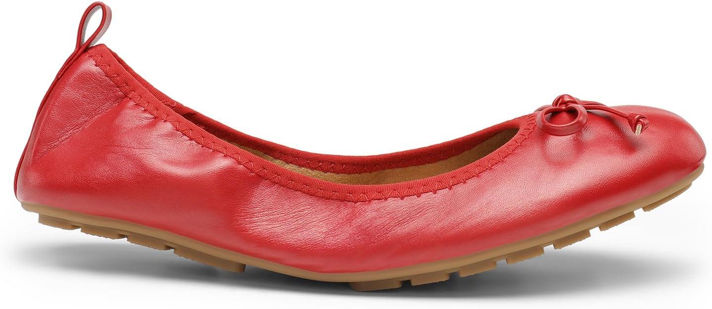 imageDREAM PAIRS Womens Flats Foldable Ballet Flats for Women Bowknot Round Toe Comfort Light Weight SlipOn Dress ShoesRed