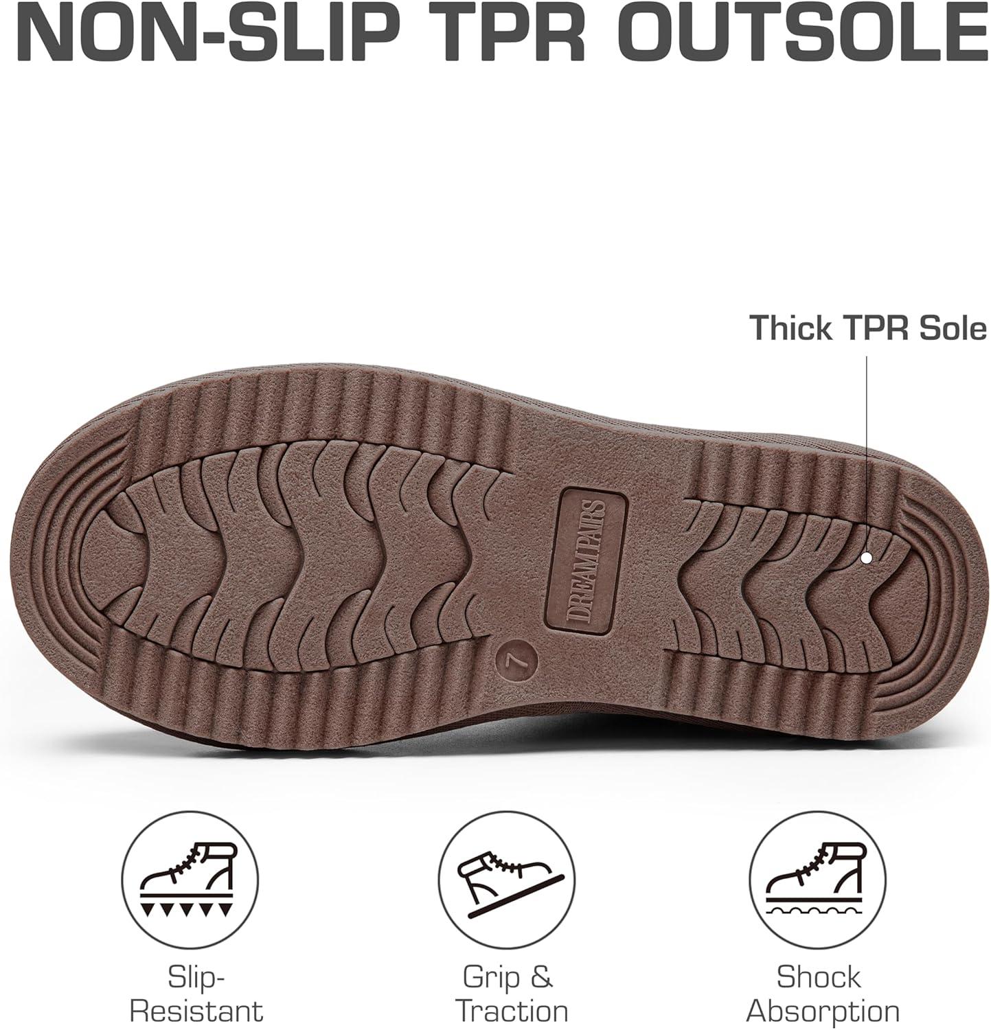 imageDREAM PAIRS Womens Hightop Winter Snow Boots Faux Fur Lining Pull on Warm Comfortable Outdoor Booties Shoes for Women FuzzyClassicBrown