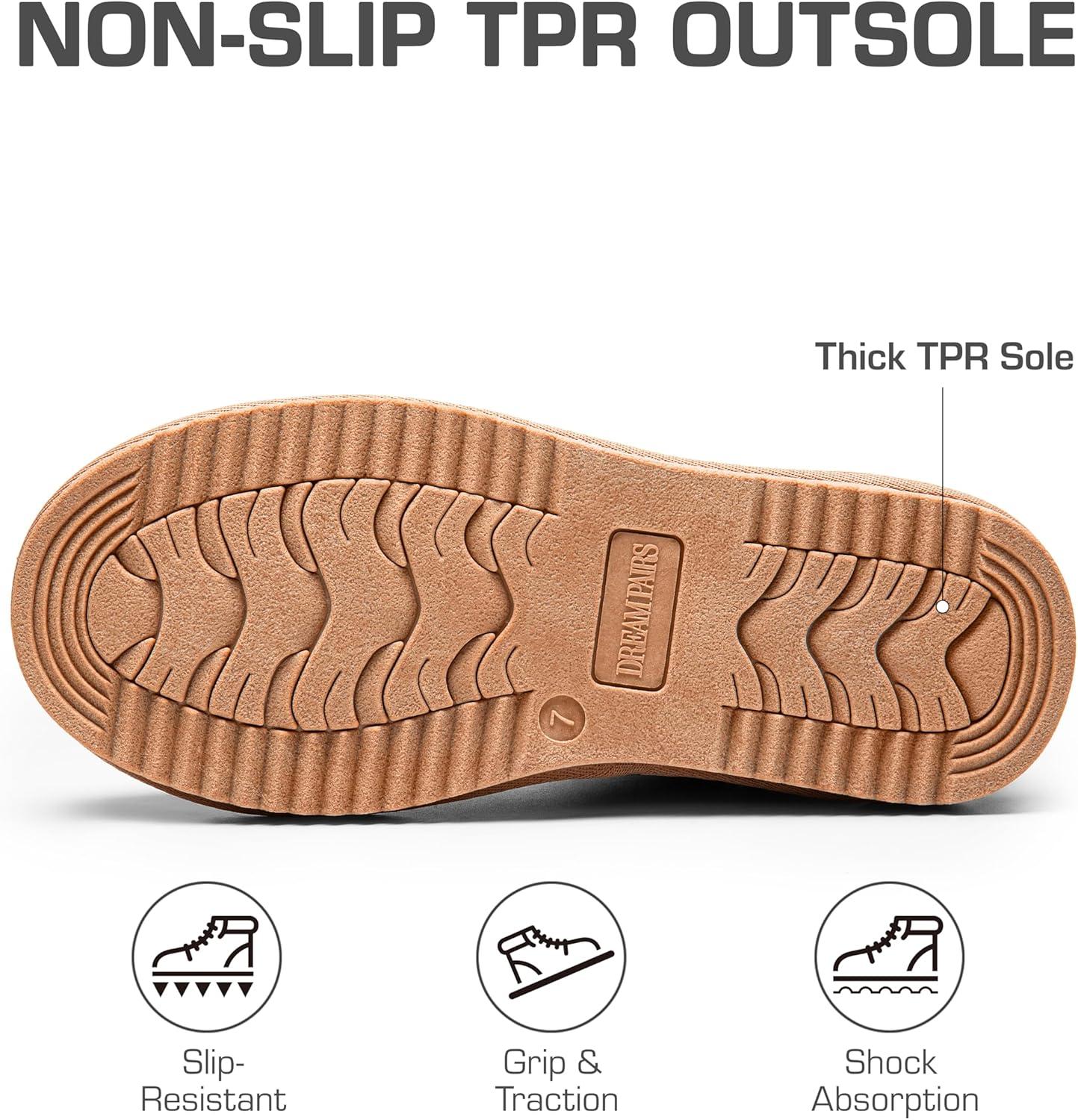 imageDREAM PAIRS Womens Hightop Winter Snow Boots Faux Fur Lining Pull on Warm Comfortable Outdoor Booties Shoes for Women FuzzyClassicChesnut