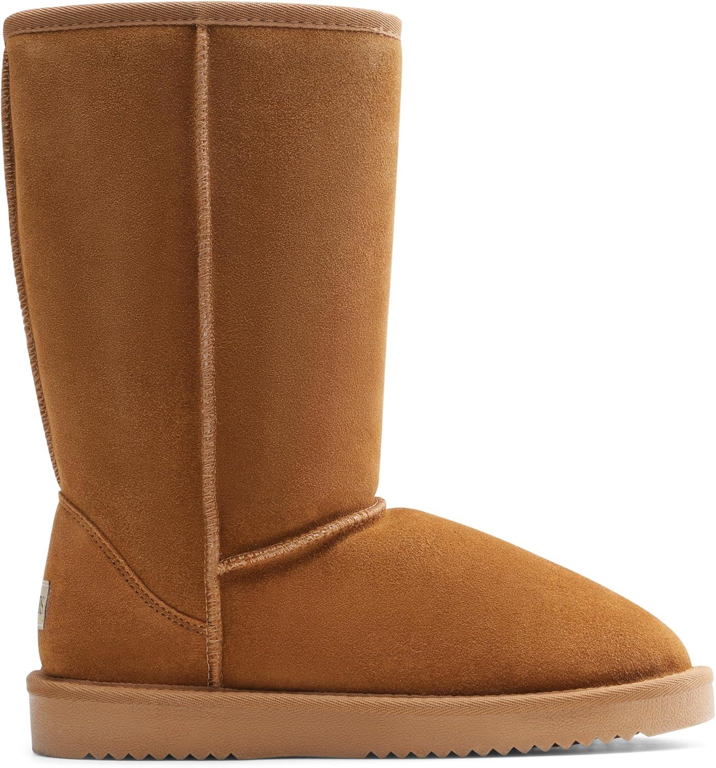 imageDREAM PAIRS Womens Hightop Winter Snow Boots Faux Fur Lining Pull on Warm Comfortable Outdoor Booties Shoes for Women FuzzyClassicChesnut