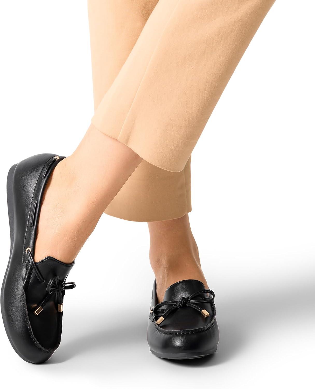 imageDREAM PAIRS Womens Loafers Comfortable Dressy Slipon Business Casual Work Shoes BowKnot Office Driving Round Toe Flats LoafersBlack