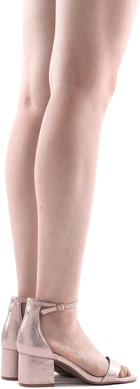 imageDREAM PAIRS Womens LowChunk Low Heel Pump SandalChampagnePearl