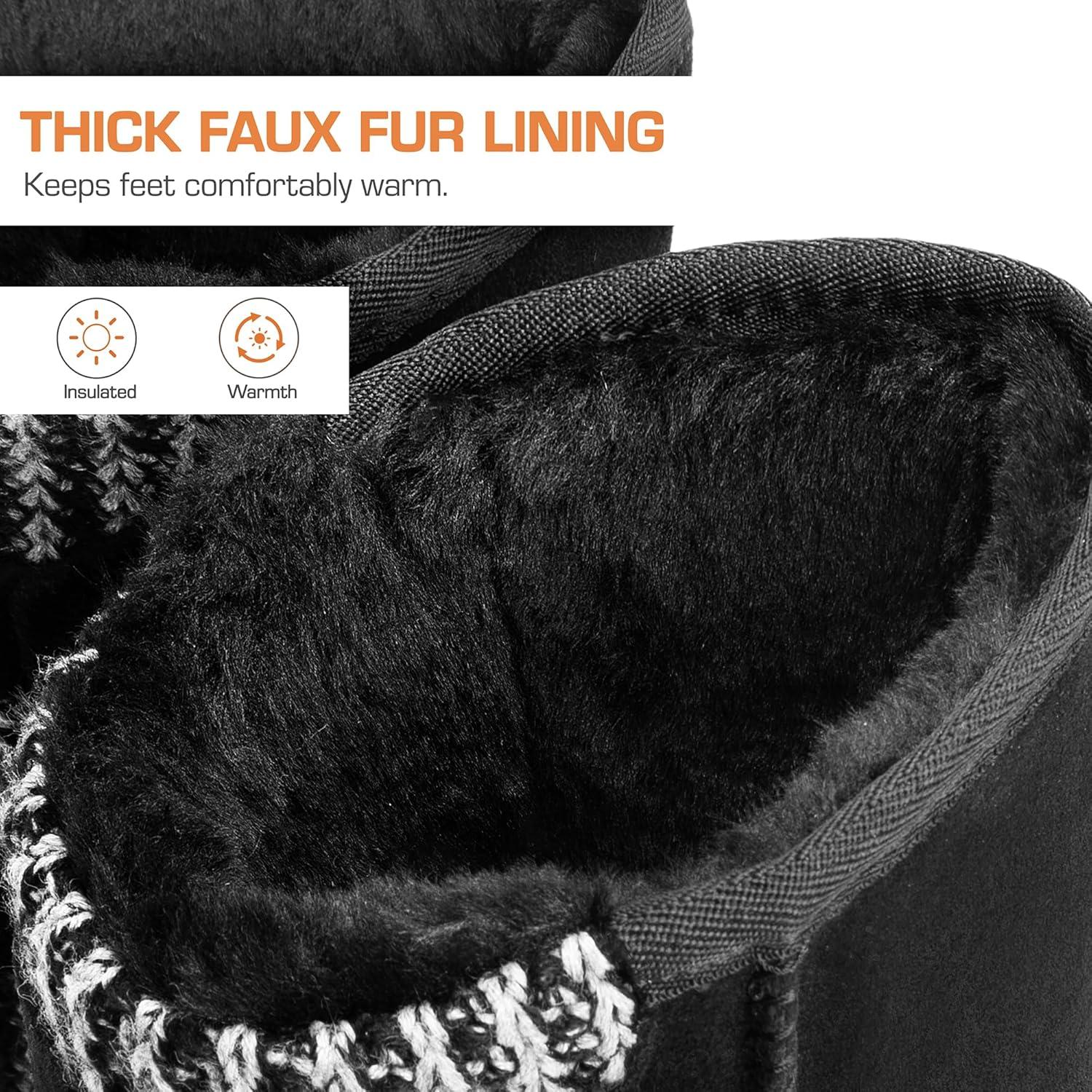 imageDREAM PAIRS Womens Mid Calf Winter Snow Boots Fashion FuzzyChic Buckle BootiesBlack