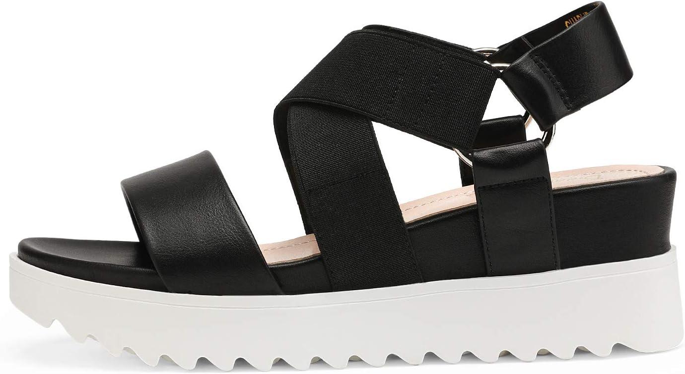 imageDREAM PAIRS Womens Open Toe Ankle Strap Platform Wedge SandalsBlack