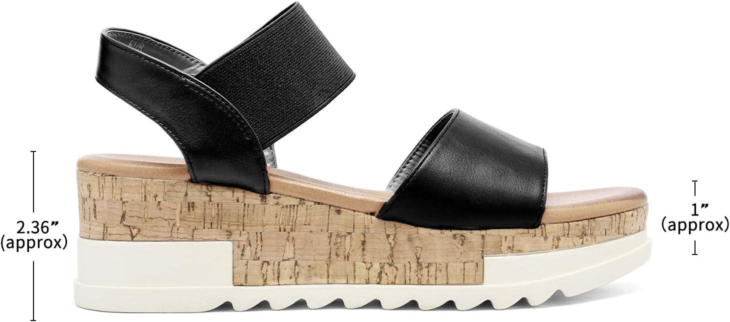 imageDREAM PAIRS Womens Open Toe Casual Platform SandalsBlack