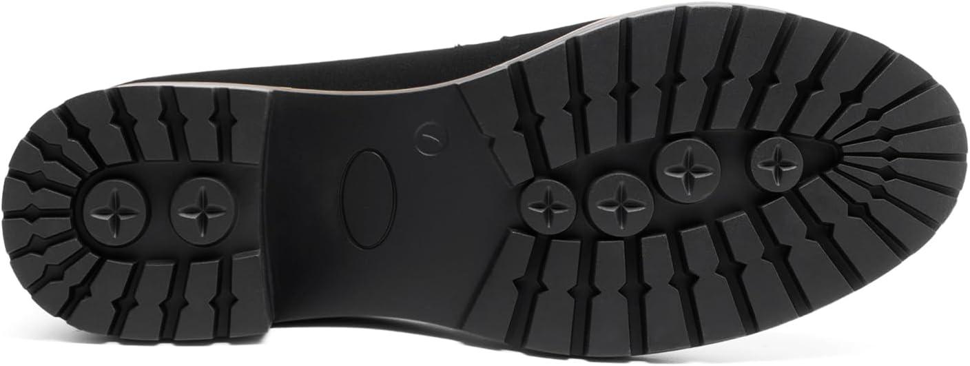 imageDREAM PAIRS Womens Platform Chunky Heeled Loafers Womens Business Casual ShoesBlack