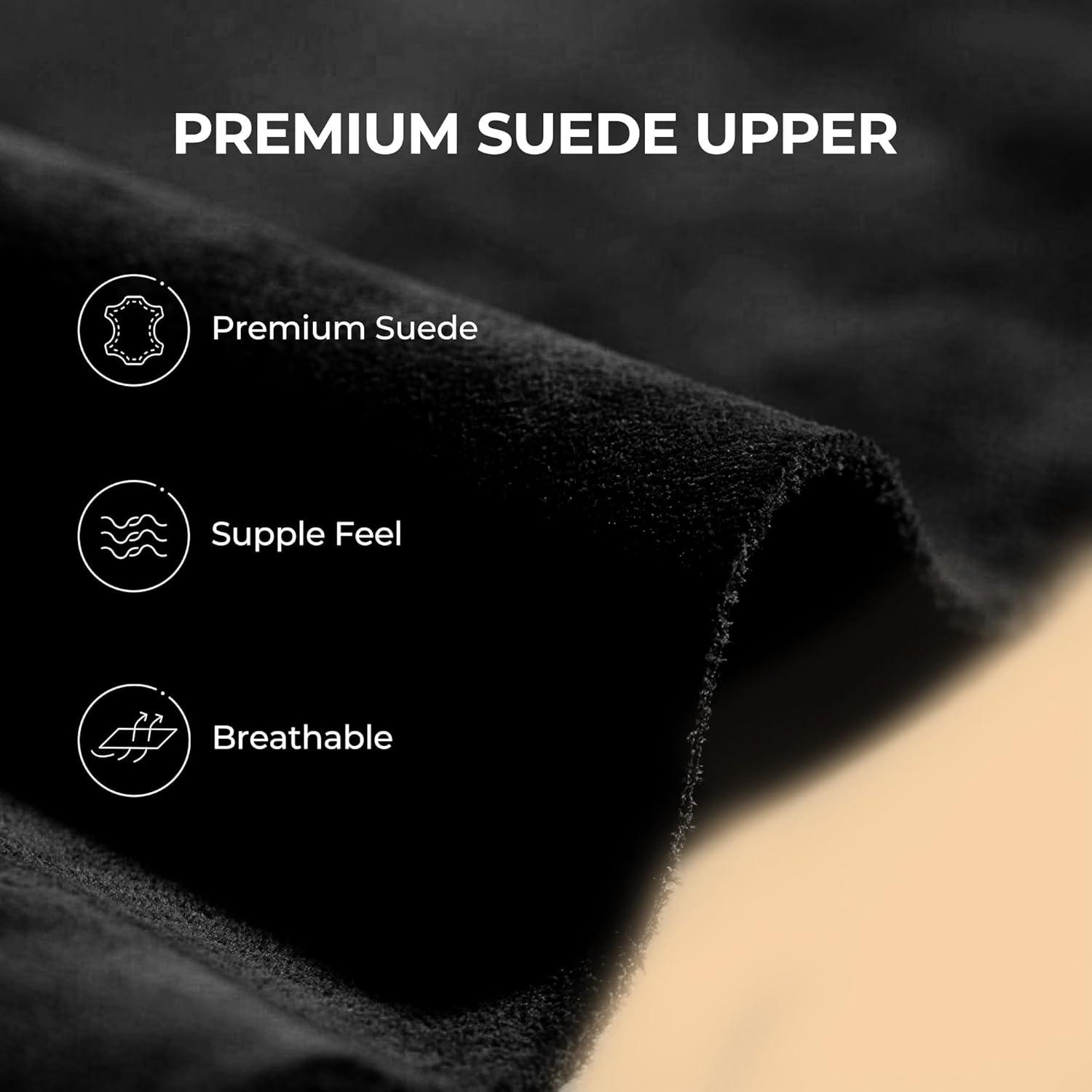 imageDREAM PAIRS Womens Platform Winter Snow Boots Genuine Suede Water Resistant Mini Ankle Boots Stable Lightweight Booties AntiSlip with Memory Foam Outdoor FuzzyBlack