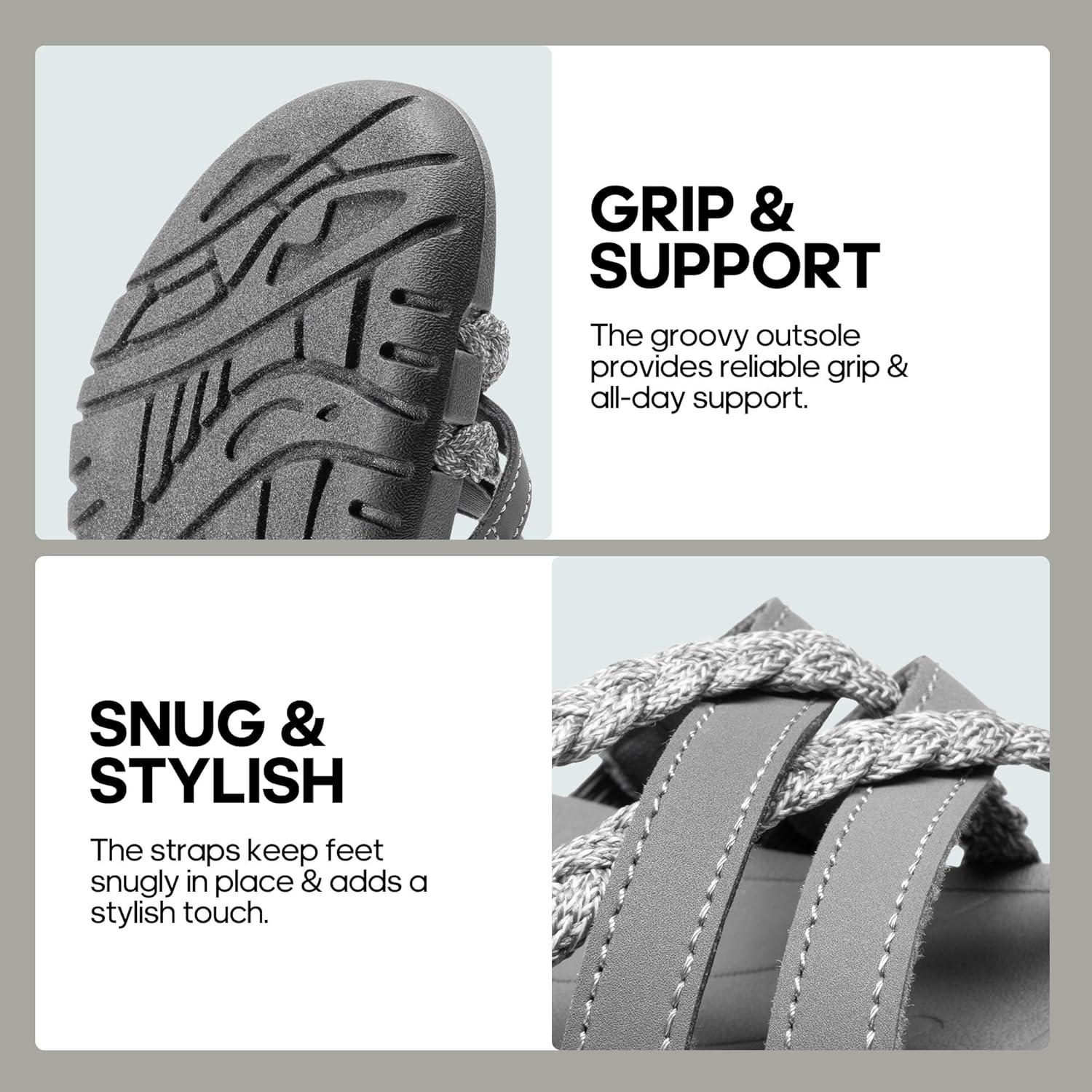 imageDREAM PAIRS Womens Sandals Light Weight Hiking Sandals for Women Comfortable Athletic QuickDrying Walking Hiking Water SandalsGrey