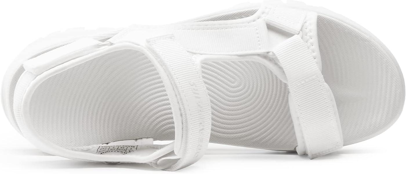 imageDREAM PAIRS Womens Sandals Light Weight Hiking Sandals for Women Comfortable Athletic QuickDrying Walking Water Sandals With Hook And Loop Straps And Soft InsoleWhite