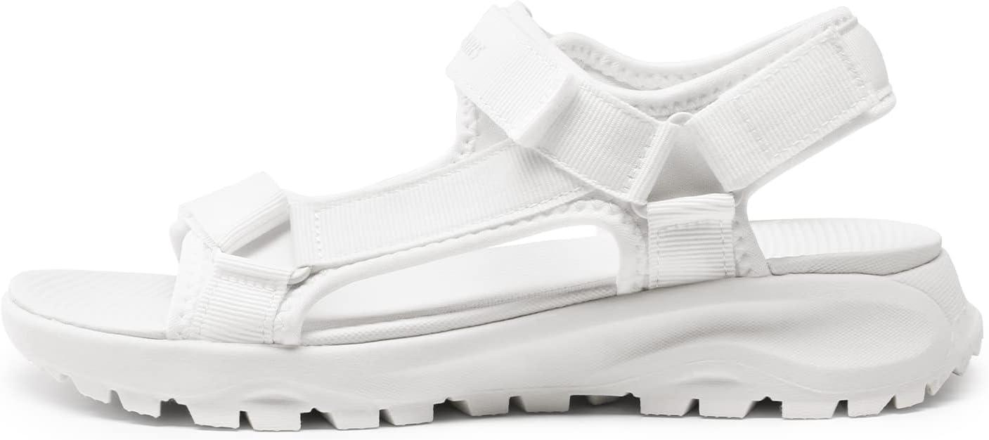 imageDREAM PAIRS Womens Sandals Light Weight Hiking Sandals for Women Comfortable Athletic QuickDrying Walking Water Sandals With Hook And Loop Straps And Soft InsoleWhite