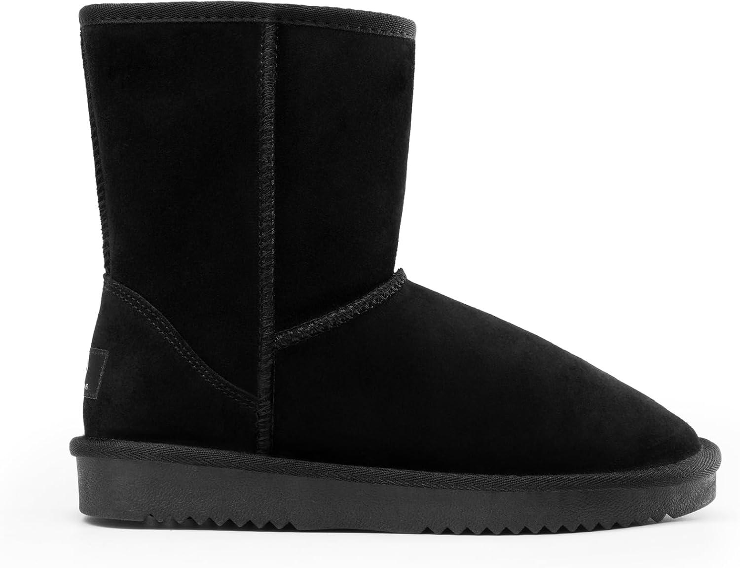imageDREAM PAIRS Womens ShortyNew Mid Calf Winter Snow BootsBlackclassic