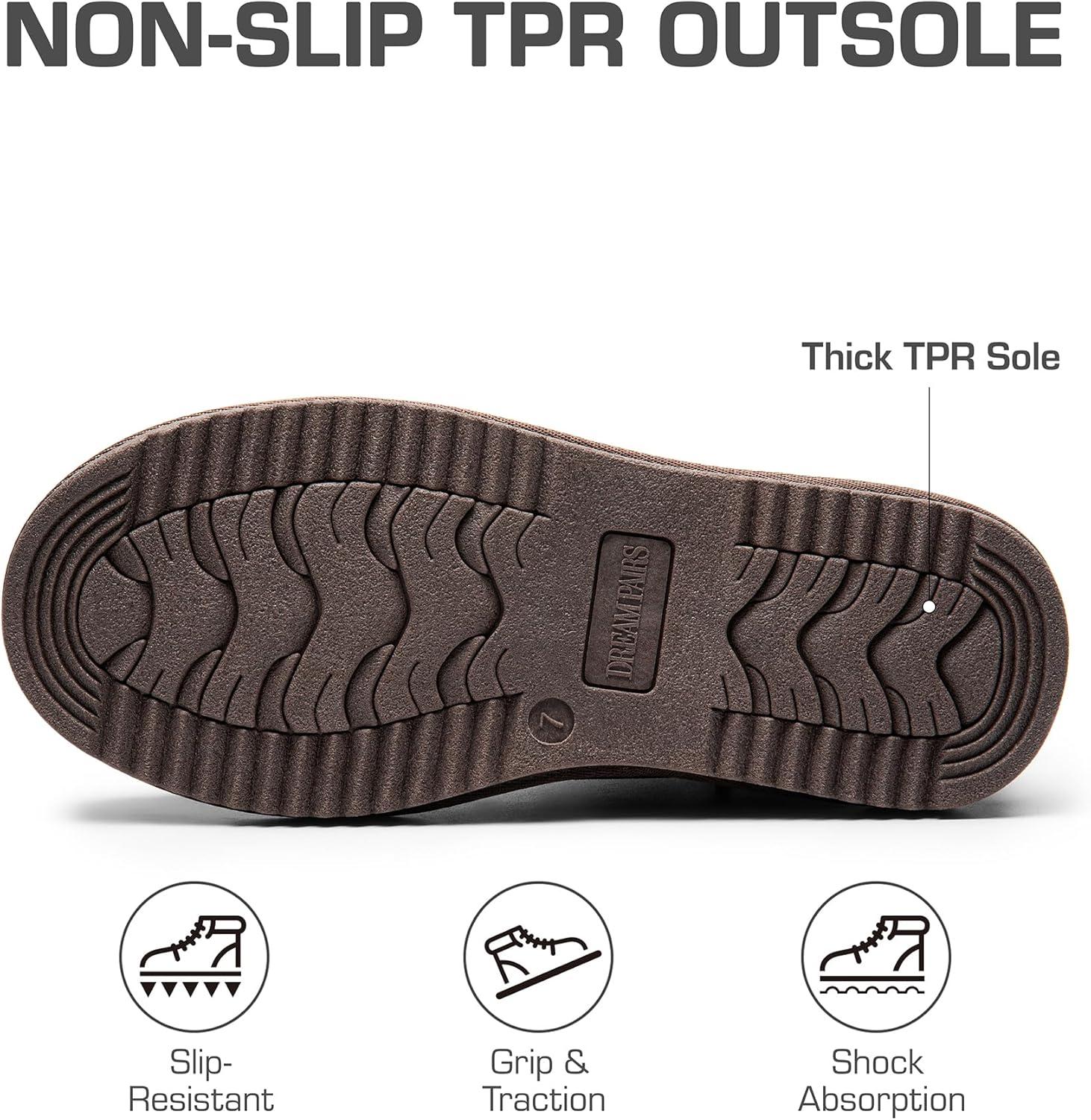 imageDREAM PAIRS Womens ShortyNew Mid Calf Winter Snow BootsBrownclassic