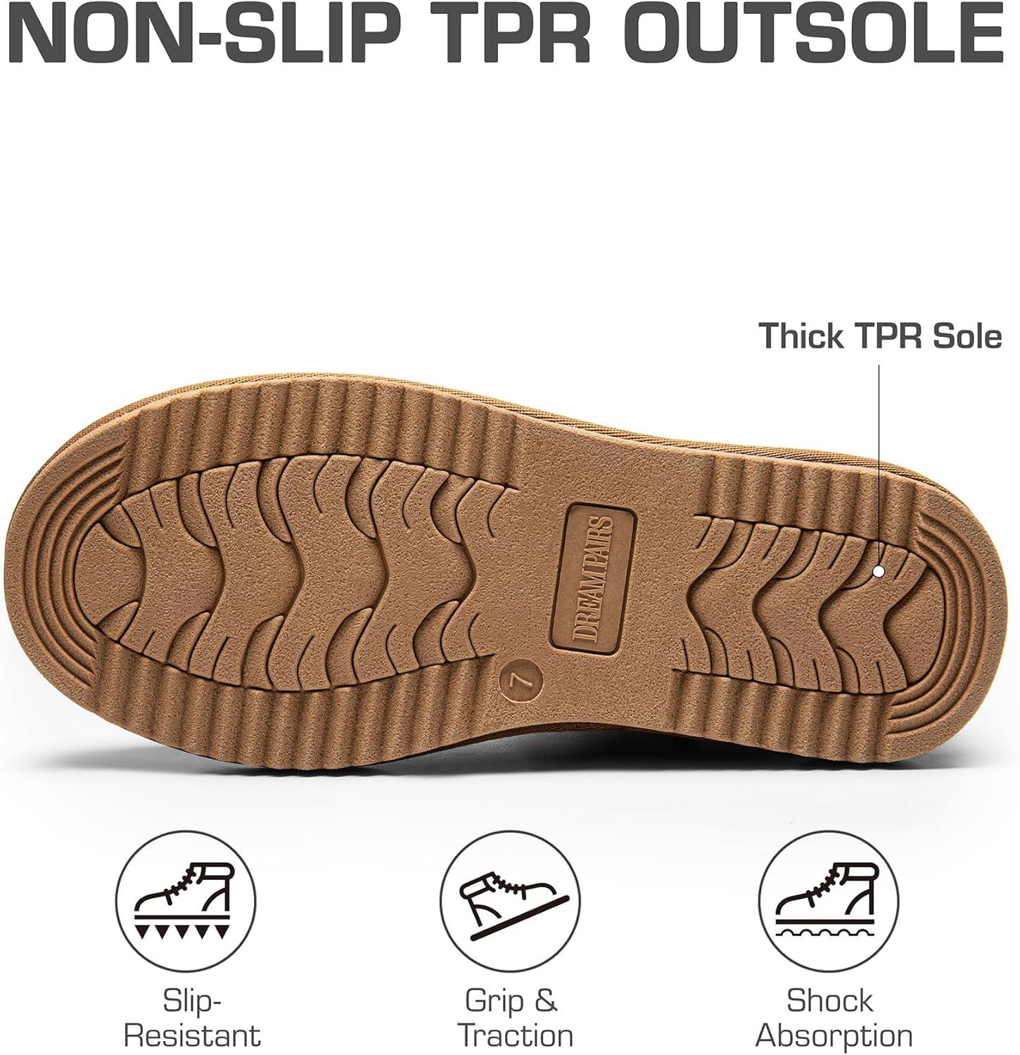 imageDREAM PAIRS Womens ShortyNew Mid Calf Winter Snow BootsChesnutclassic