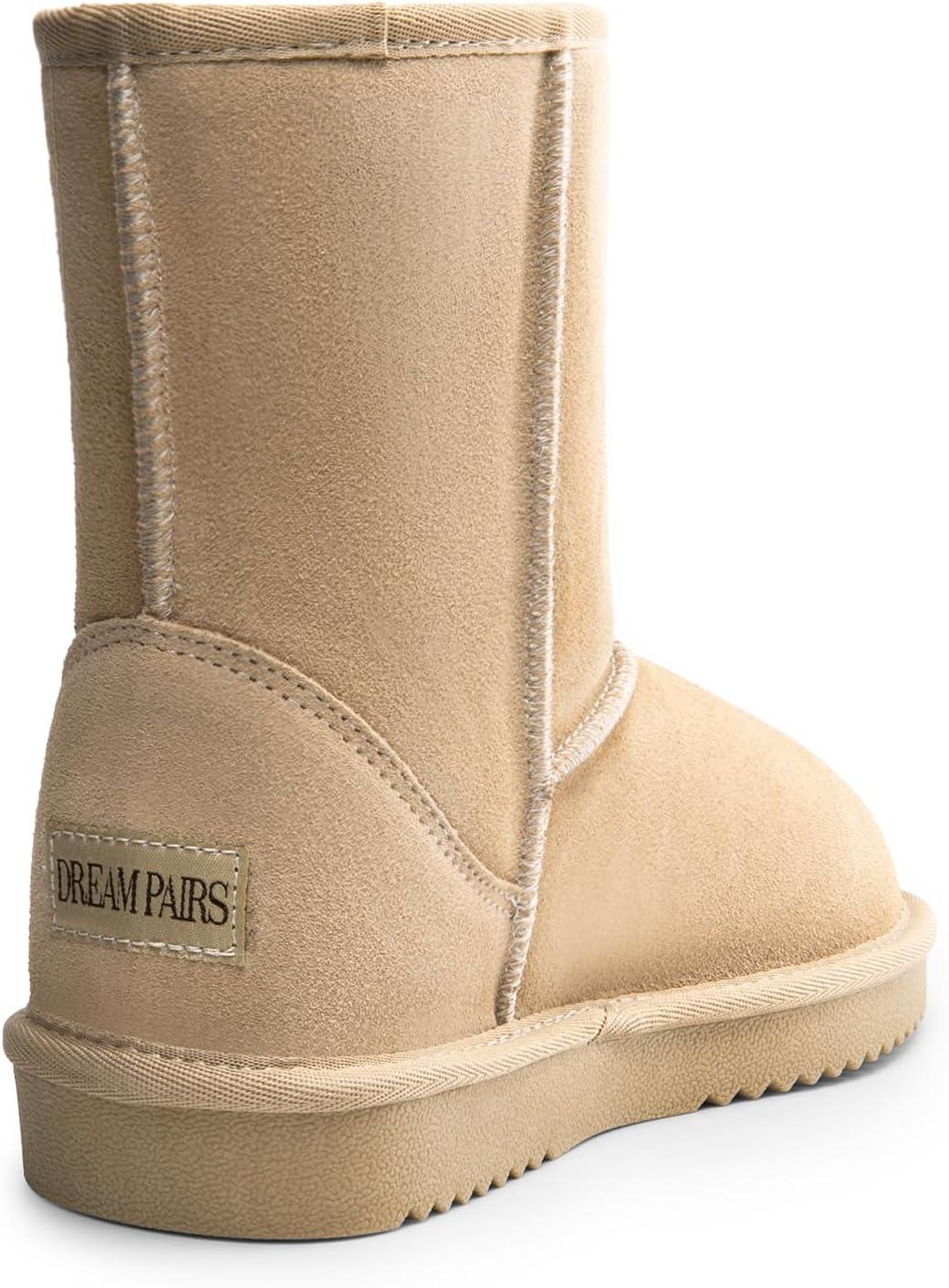 imageDREAM PAIRS Womens ShortyNew Mid Calf Winter Snow BootsSandclassic