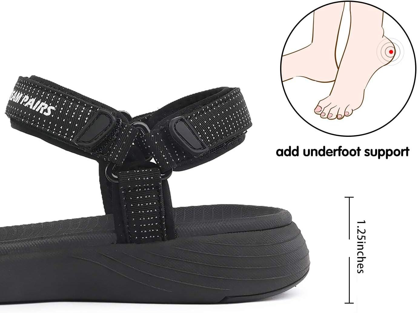 imageDREAM PAIRS Womens Sport Athletic Sandals Outdoor Hiking SandalsBlack